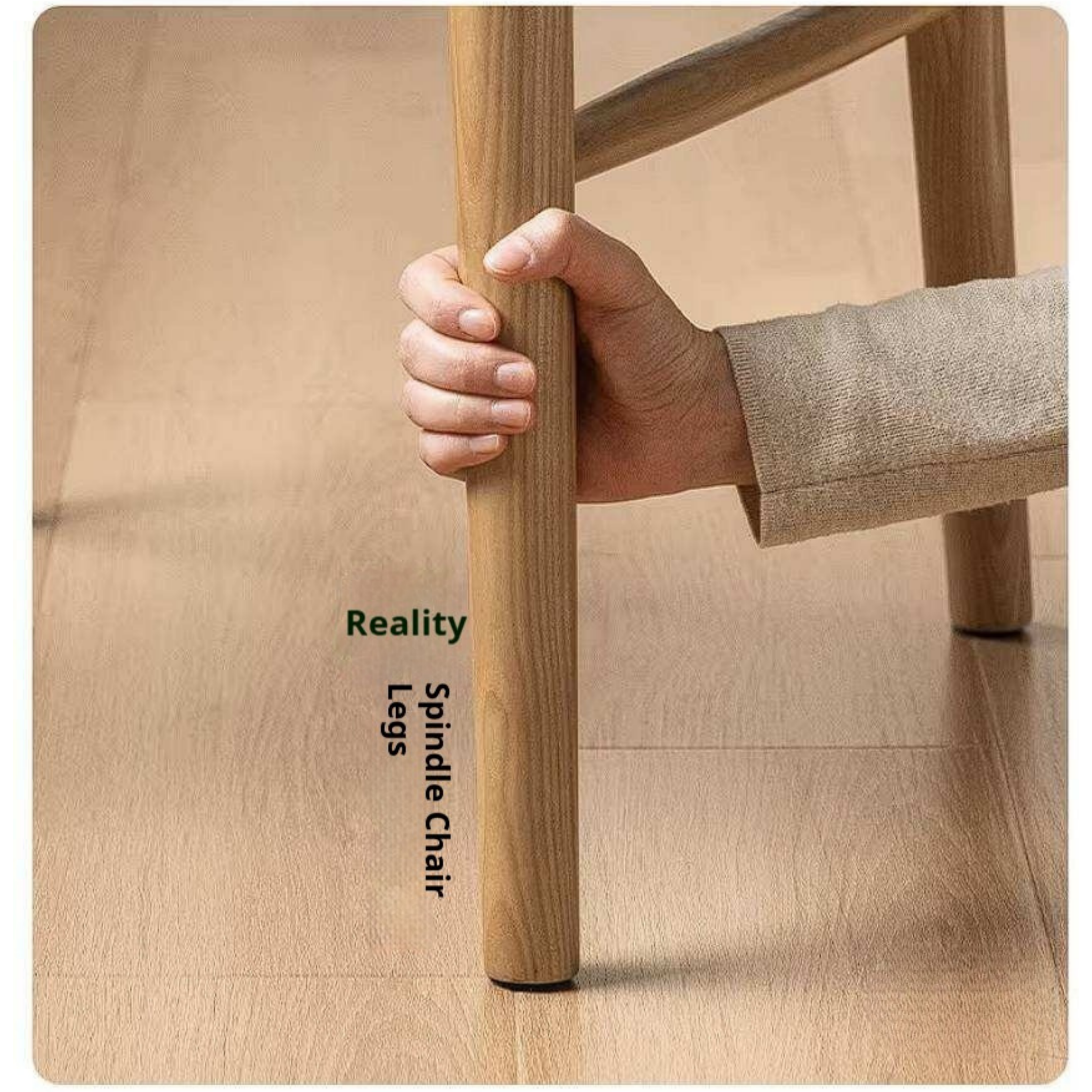 4 pcs-Ash Solid Wood Dining Chair with Modern Minimalist Design