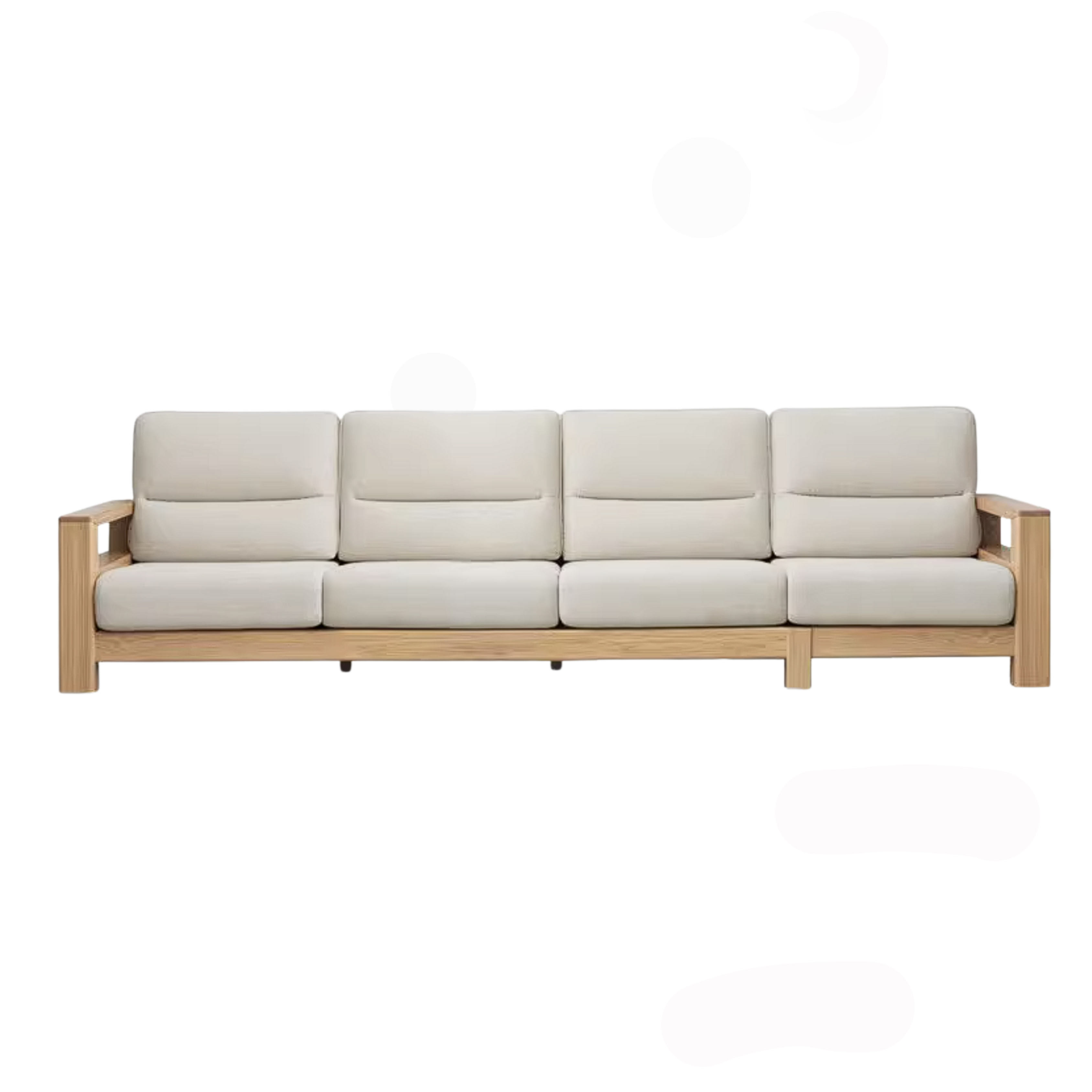 Ash Solid Wood Corner Sofa with Modern Casual Design