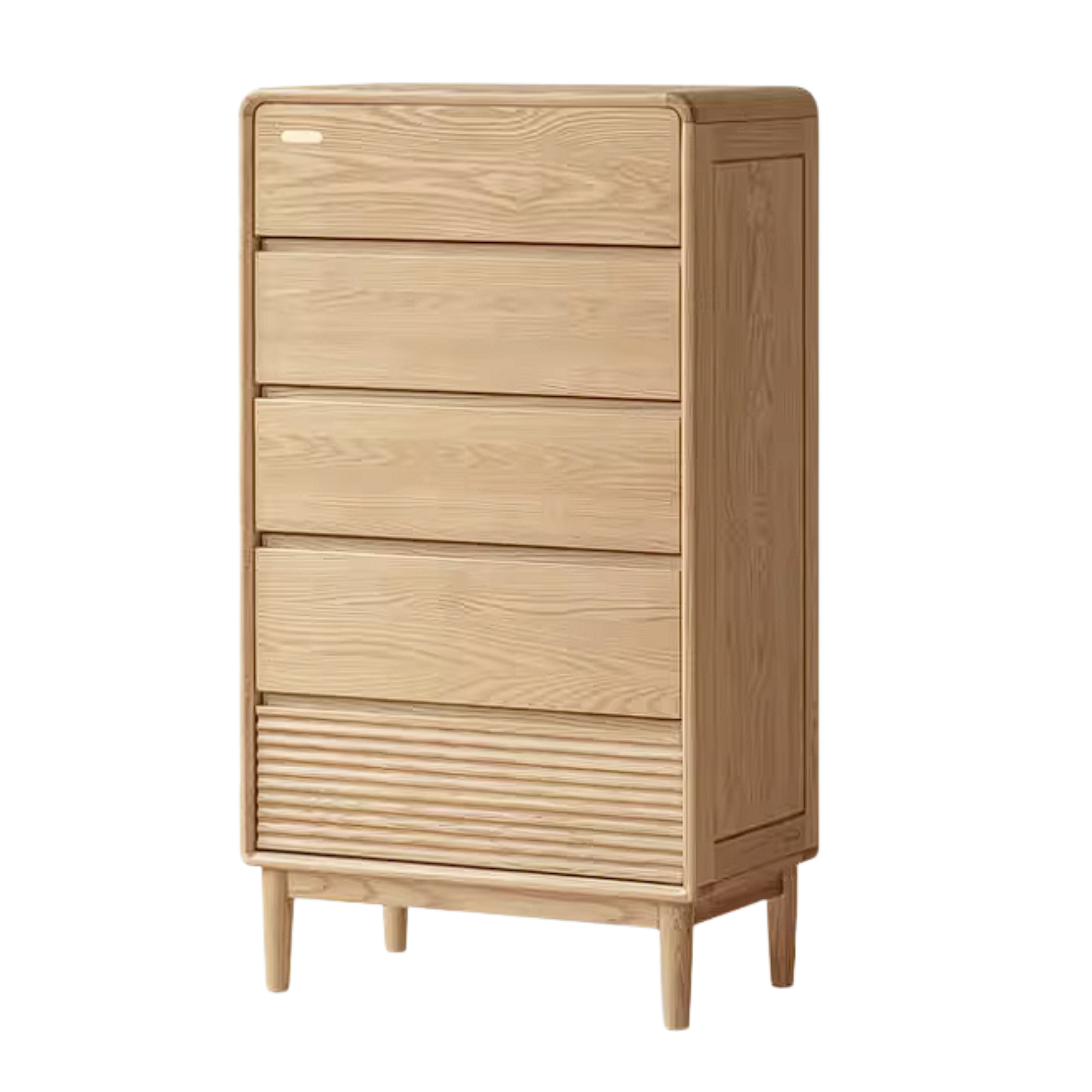 Ash Solid Wood Chest of Drawers with Modern Minimalist Design