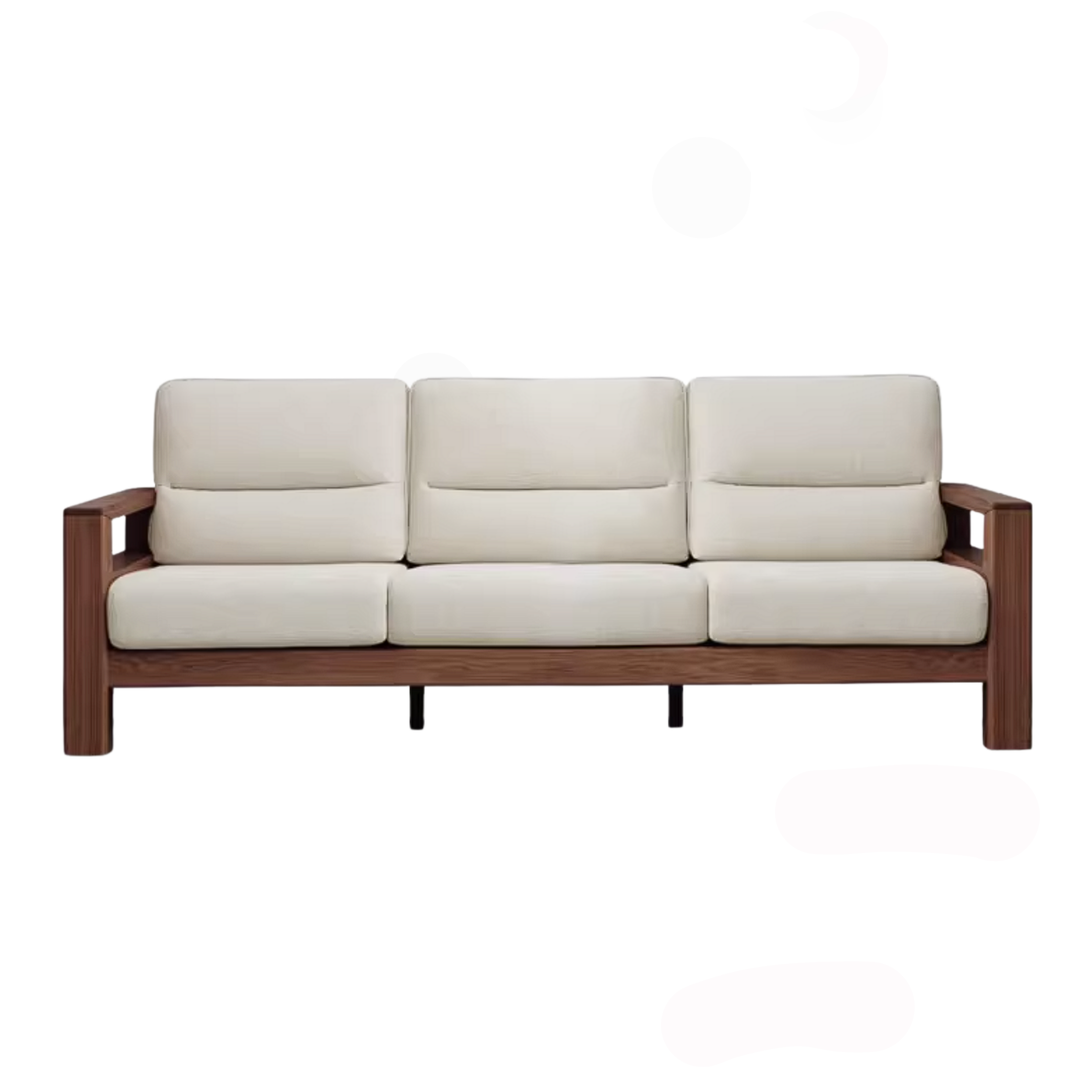 Ash Solid Wood Corner Sofa with Modern Casual Design