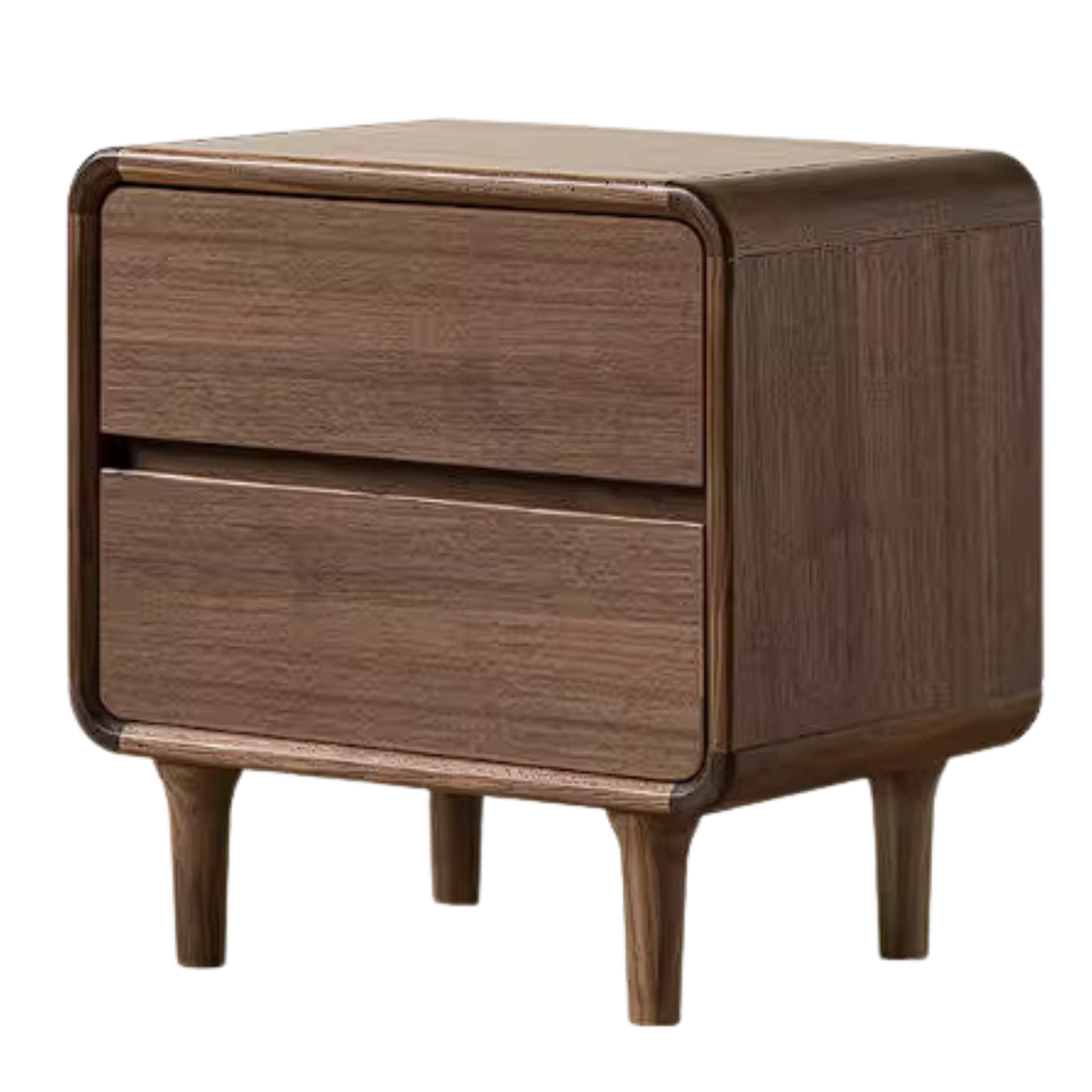 Sandalwood, Rosewood Solid Wood Nightstand with Lockable Storage Cabinet