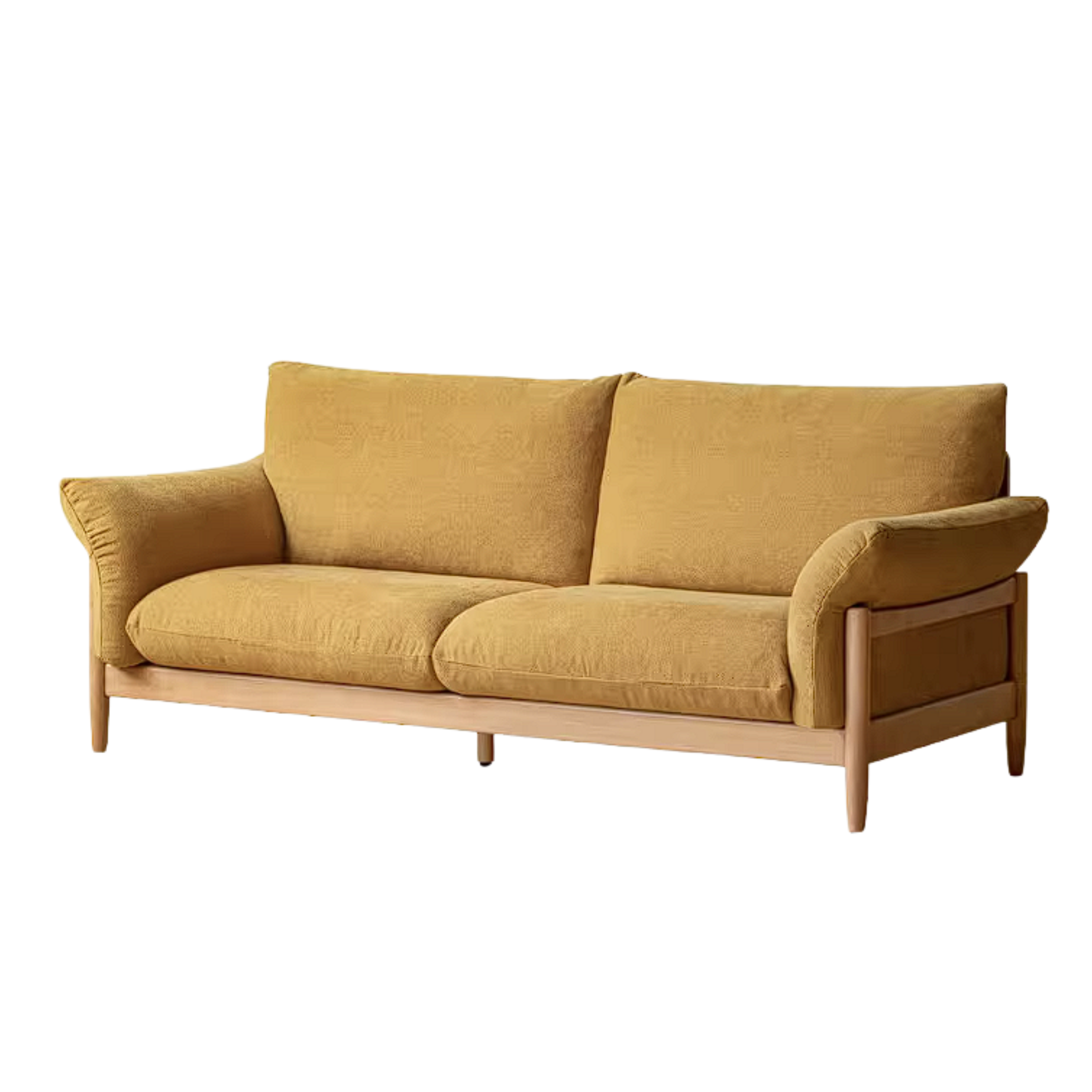 Beech Solid Wood Sofa with Modern Minimalist Design
