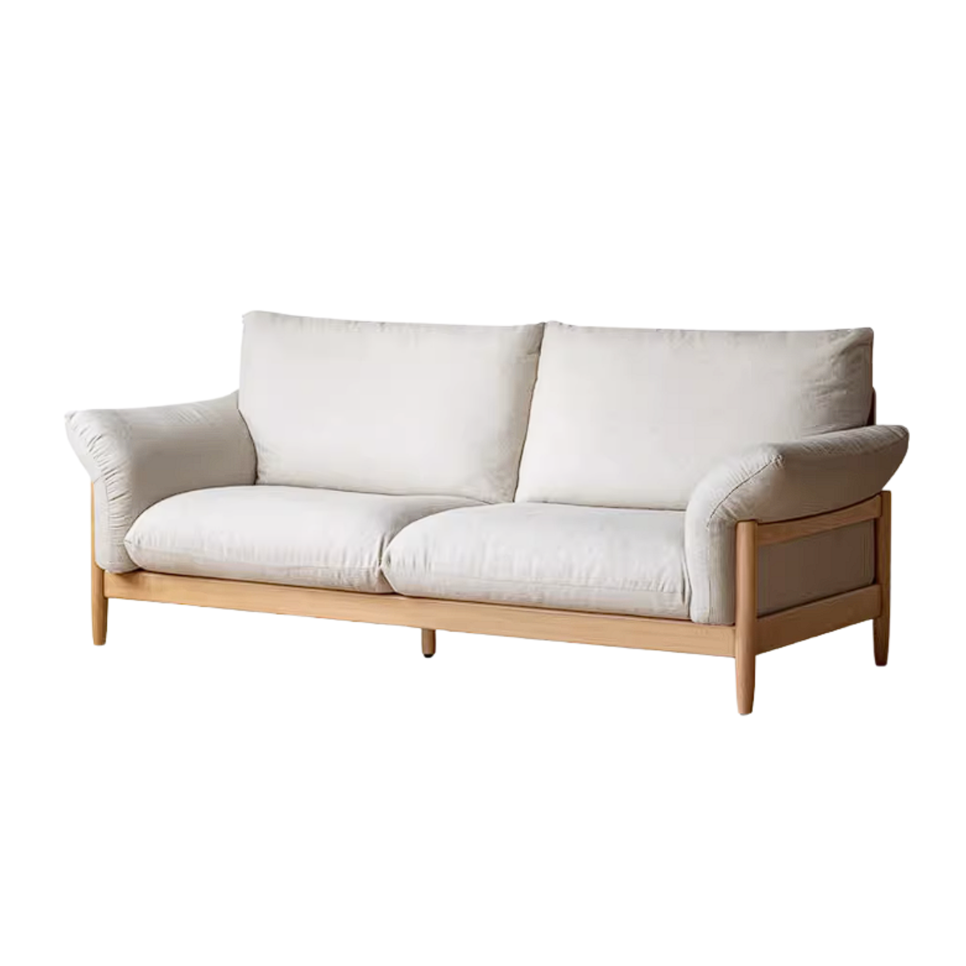Beech Solid Wood Sofa with Modern Minimalist Design