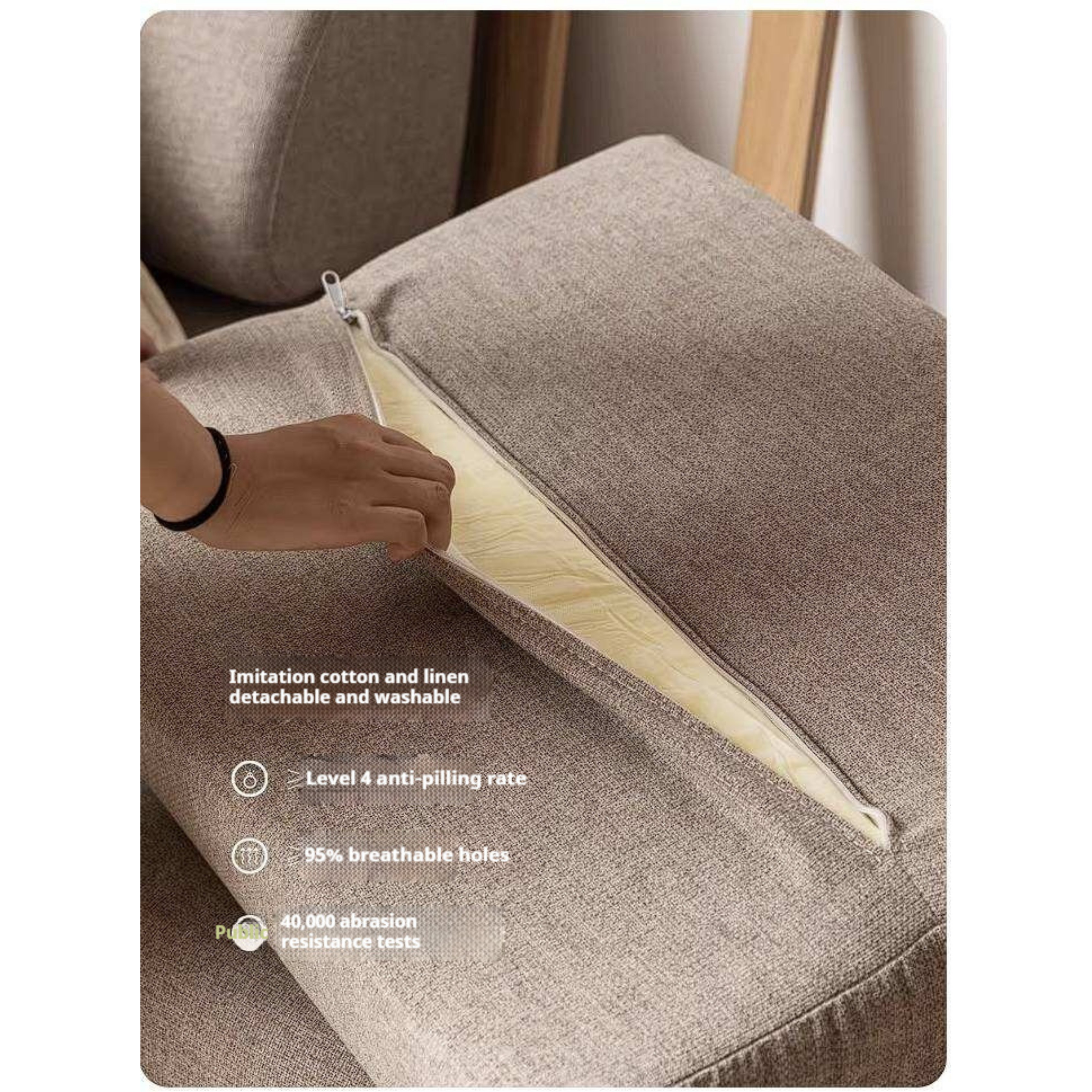 Ash Solid Wood Corner Sofa with Modern Casual Design