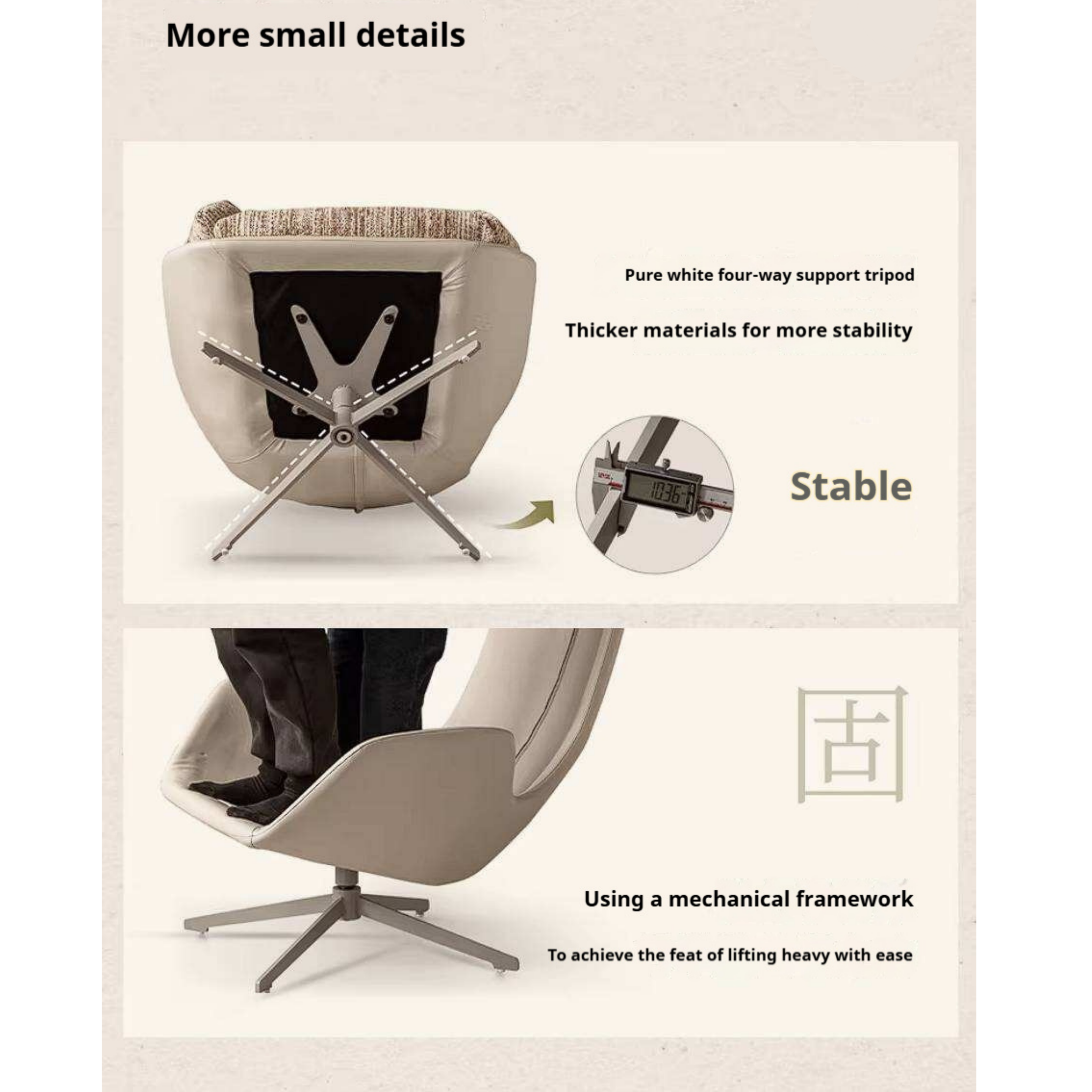 French Style Swivel Accent Chair with Removable Washable Fabric