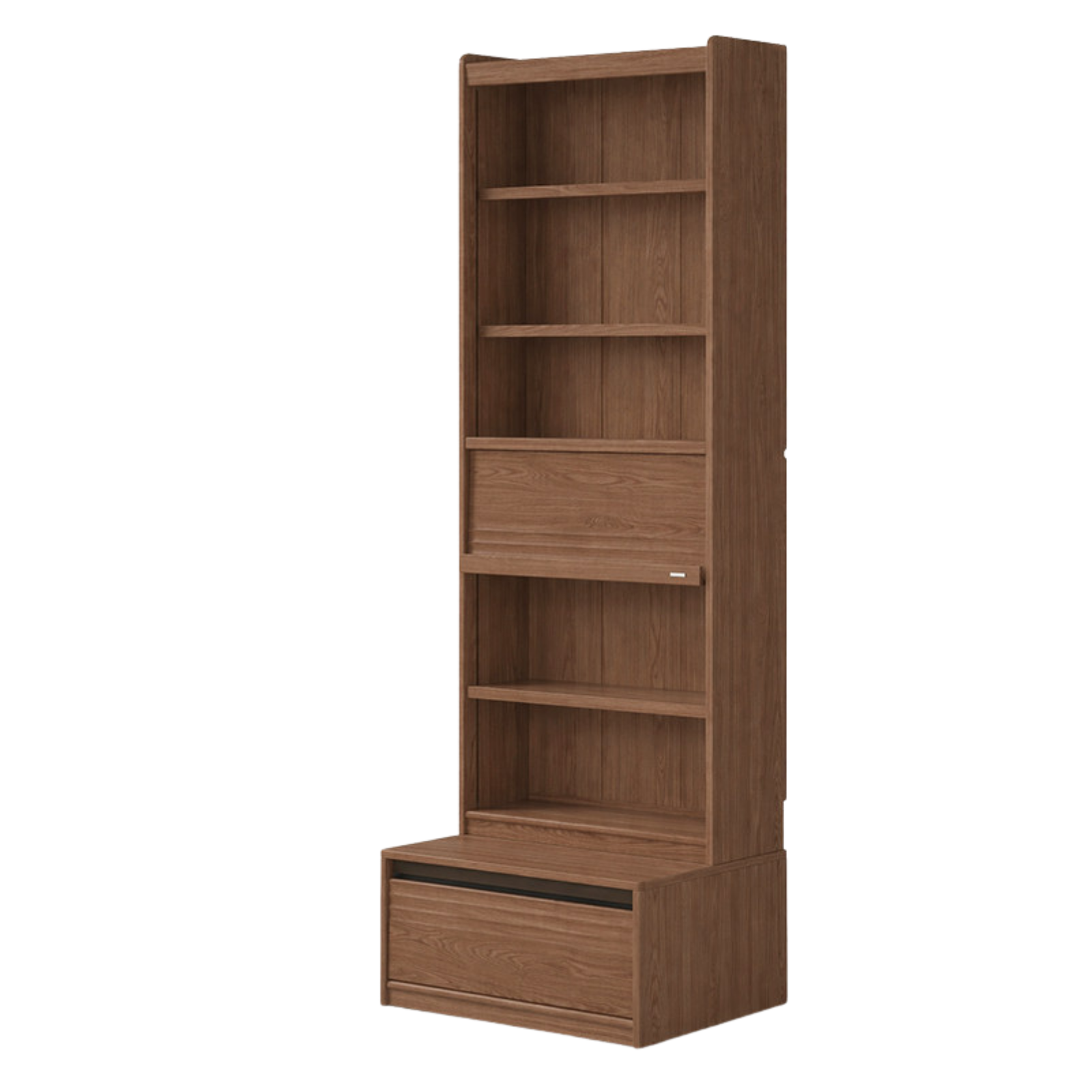 Black Walnut, Sandalwood, Oak, Ash Solid Wood Combination Bookcase with Floor Display and Luxury Storage