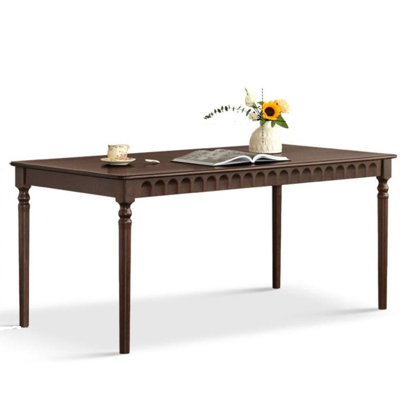 Poplar Solid Wood American Retro Rectangular Dining Table