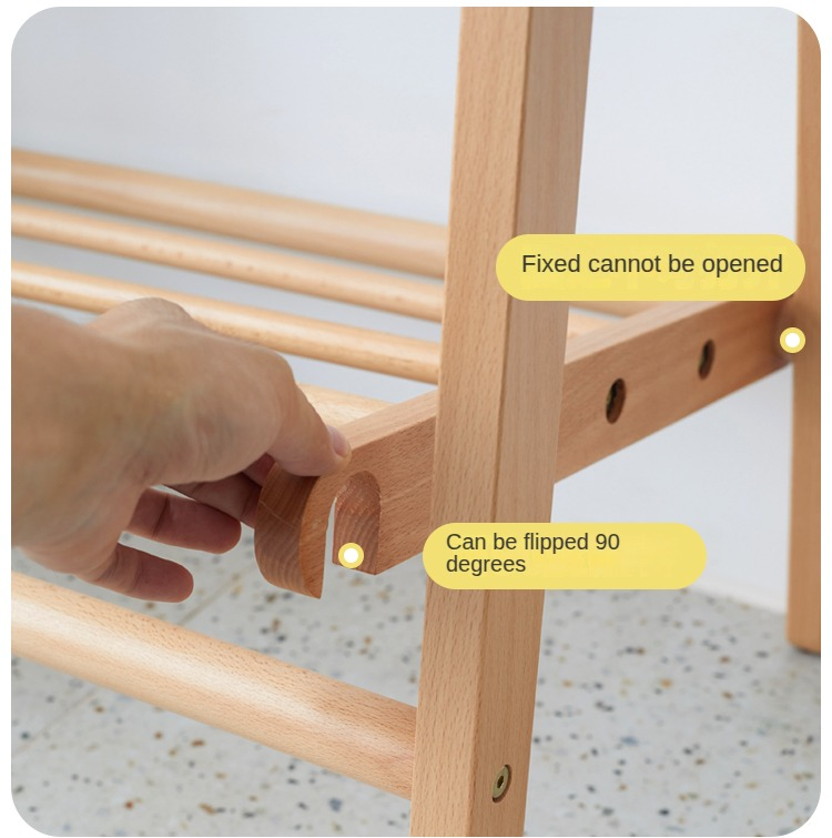 Beech Solid Wood Clothes Rack