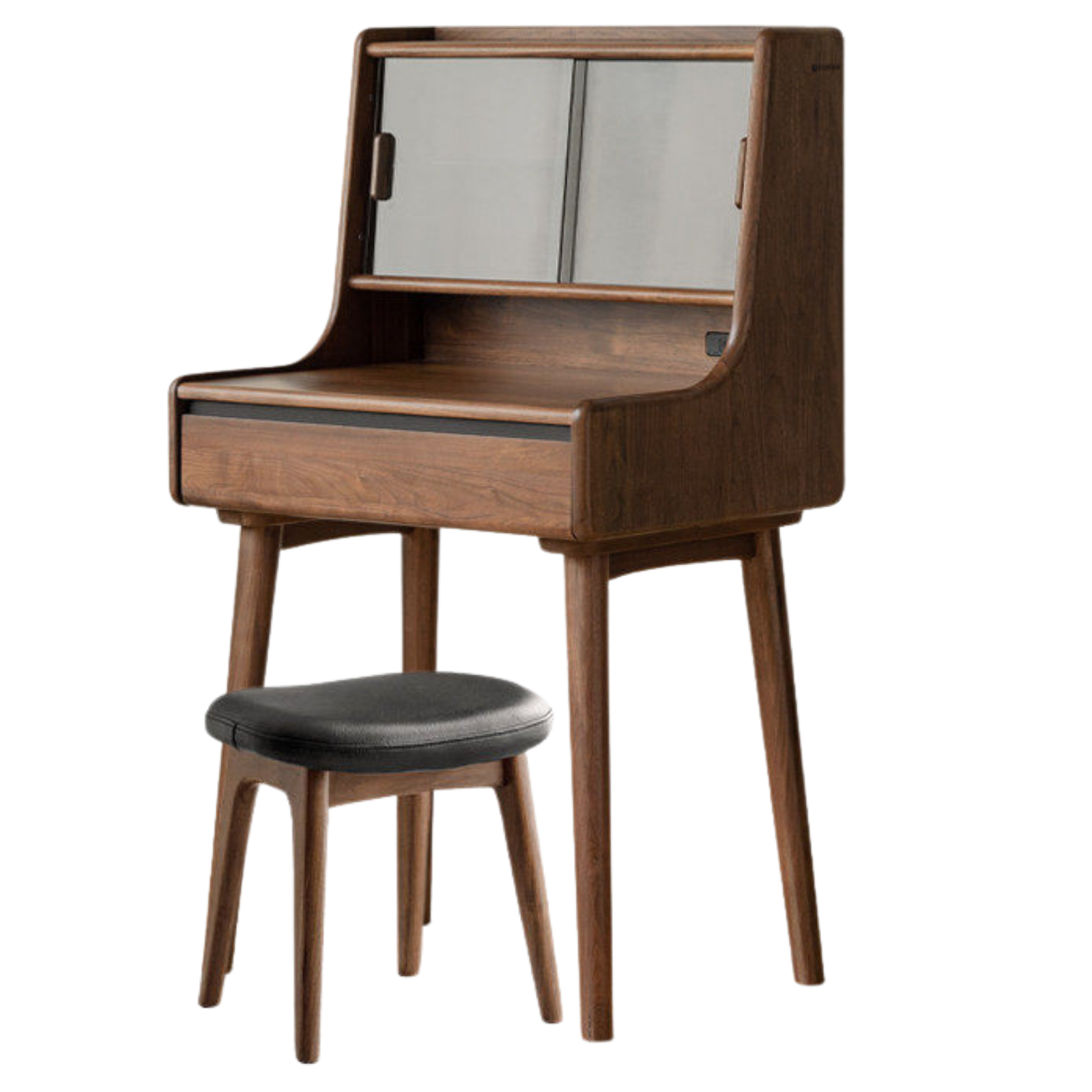 Black Walnut, Sandalwood Solid Wood Light Luxury Multifunctional Vanity Table