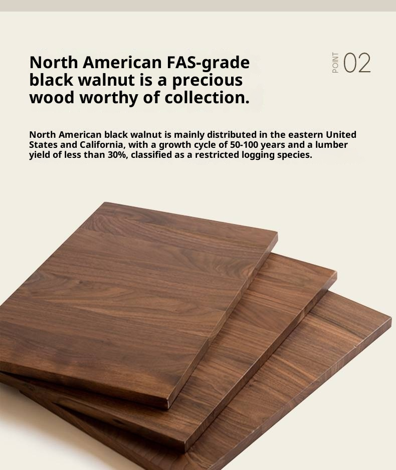 Black Walnut, Oak Solid Wood Italian Light Luxury Genuine Leather Soft Headboard Luminous Bed