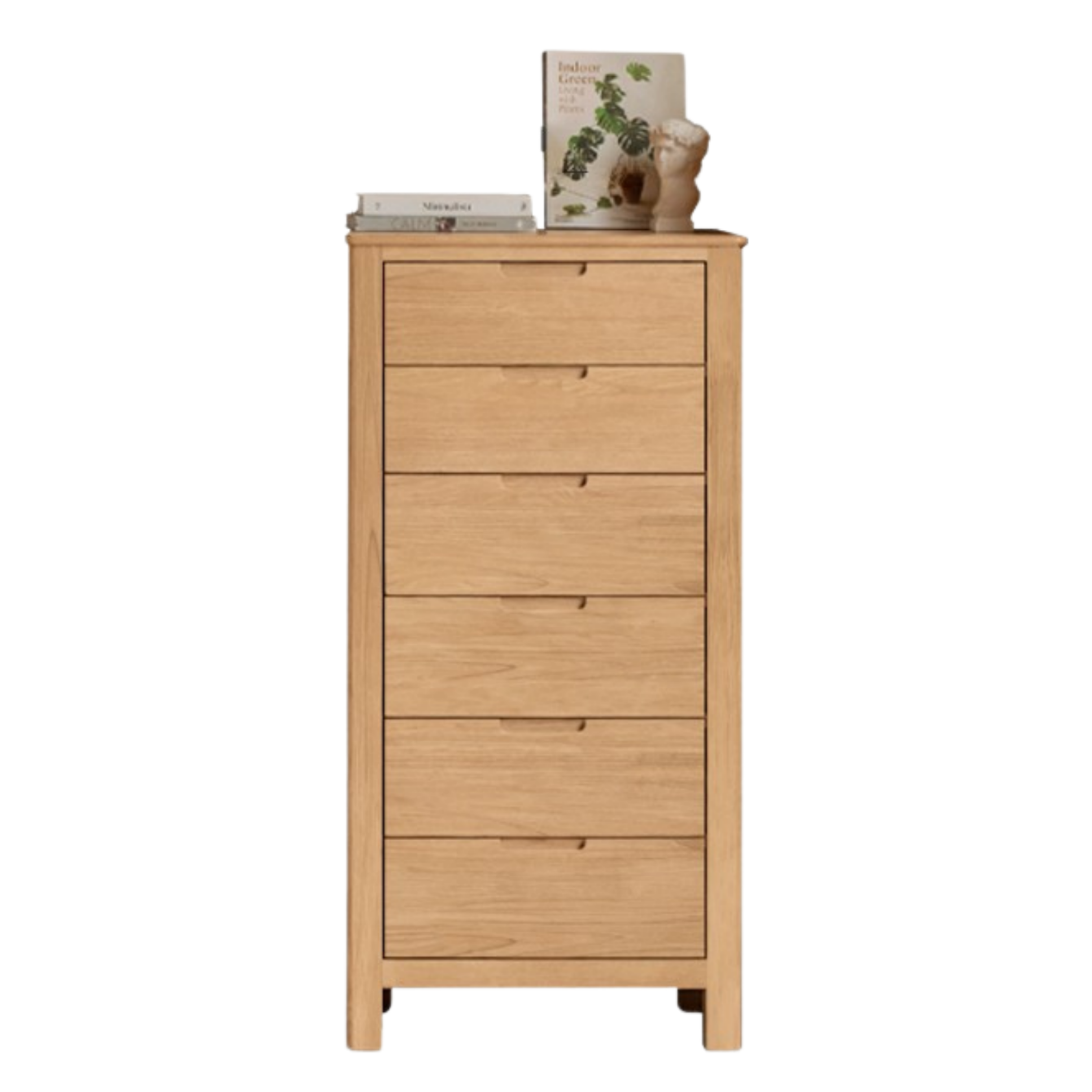 Oak Solid Wood, Solid Rubberwood Nordic Chest of Drawers
