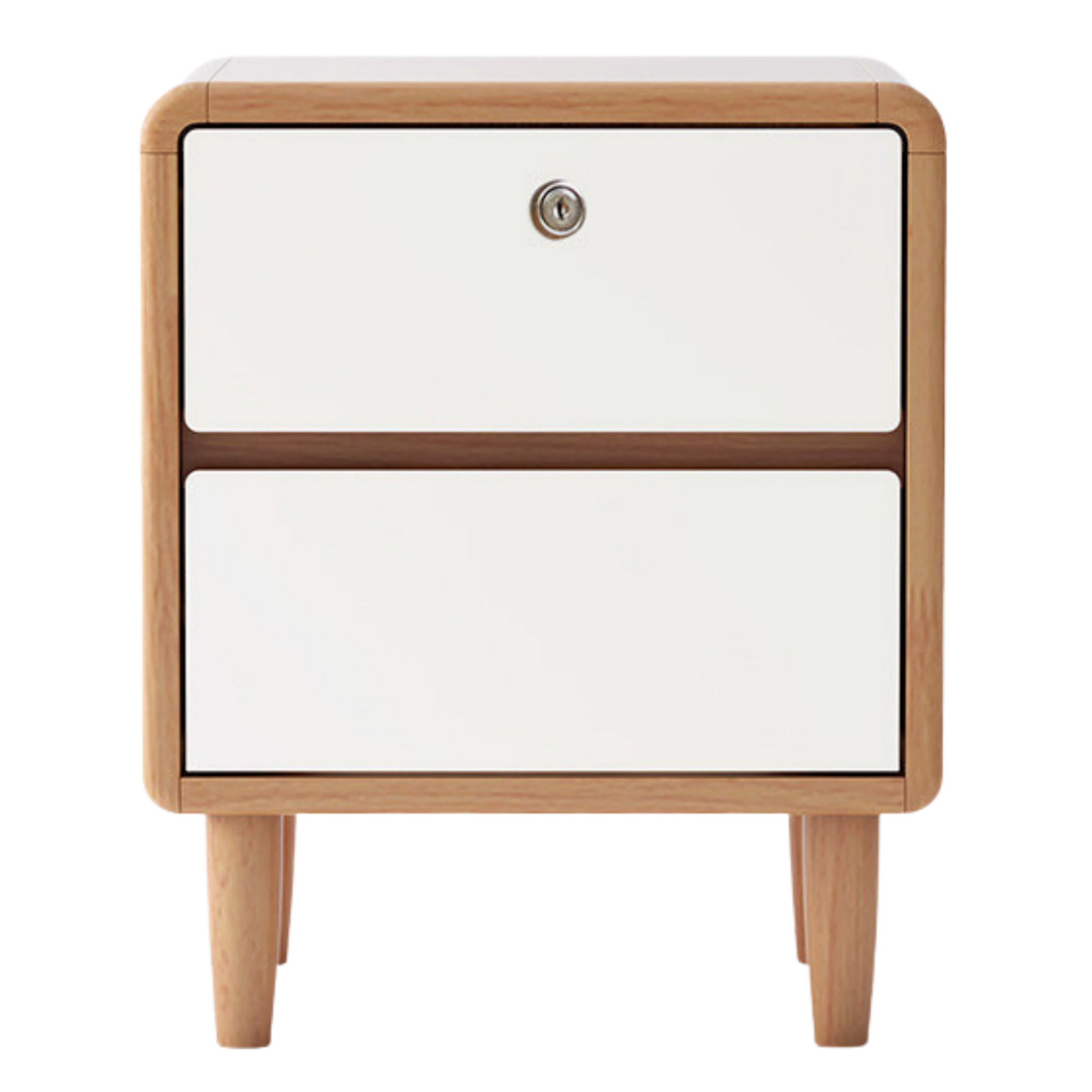 Oak Solid Wood, Solid RubberWood Nightstand