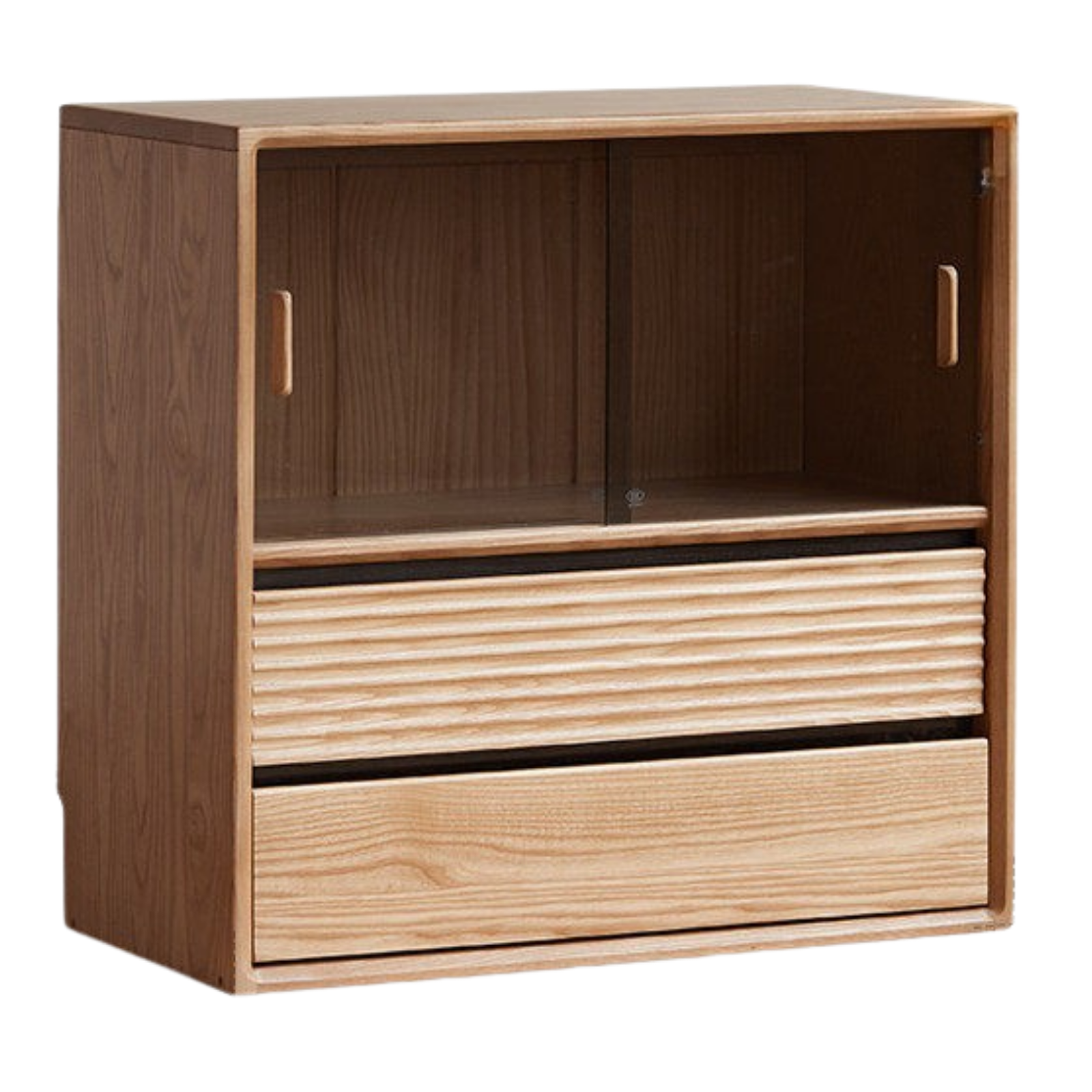 Ash, White Ash, Oak Solid Wood Combination Module Bookcase))