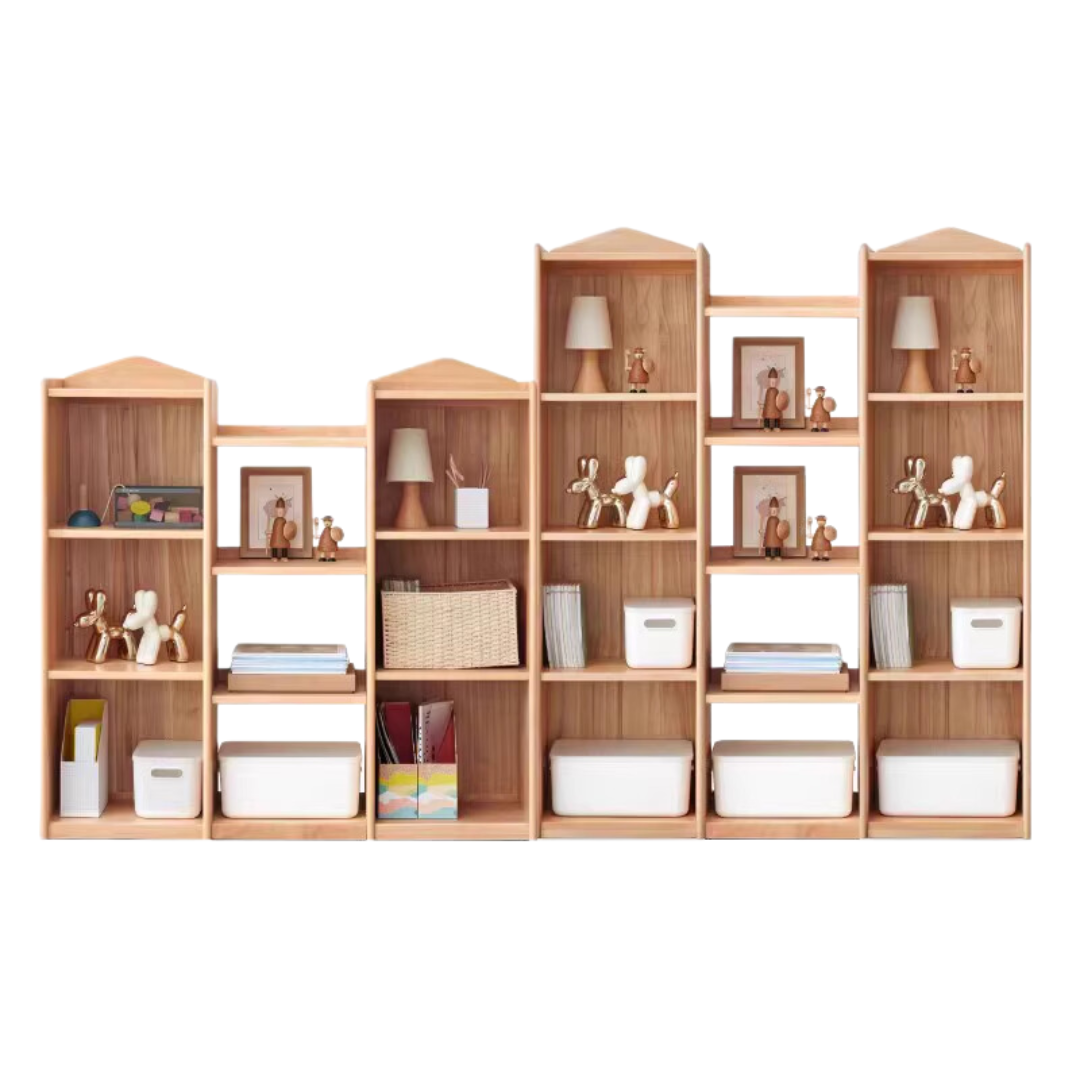 Beech solid wood combination Bookshelf, Cabinet