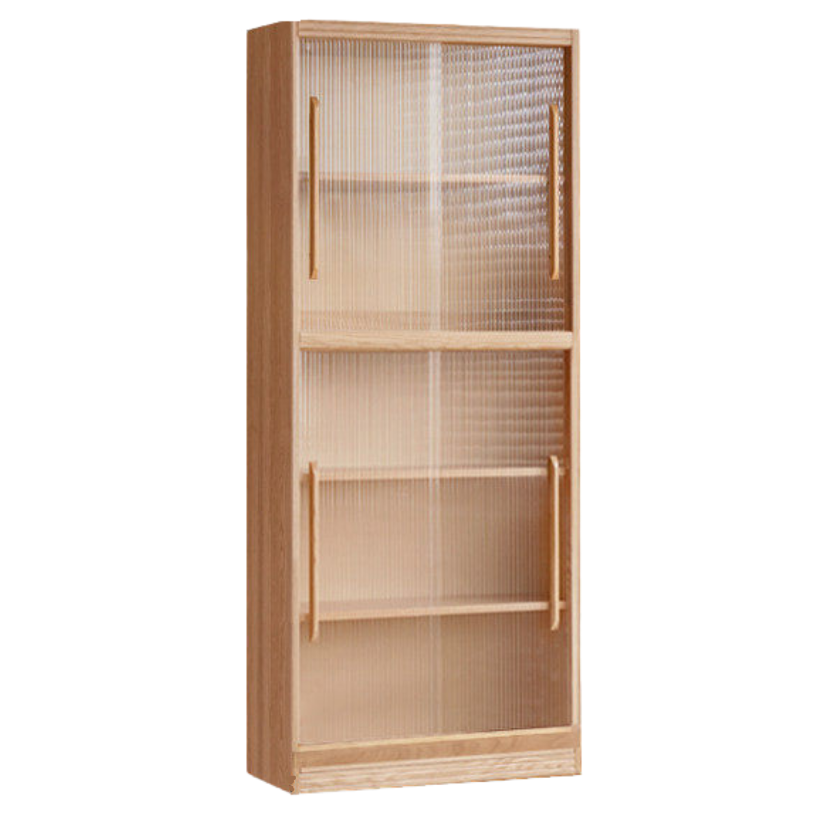Ash Solid Wood Wall-Mounted Bookcase with Integrated Study Shelf