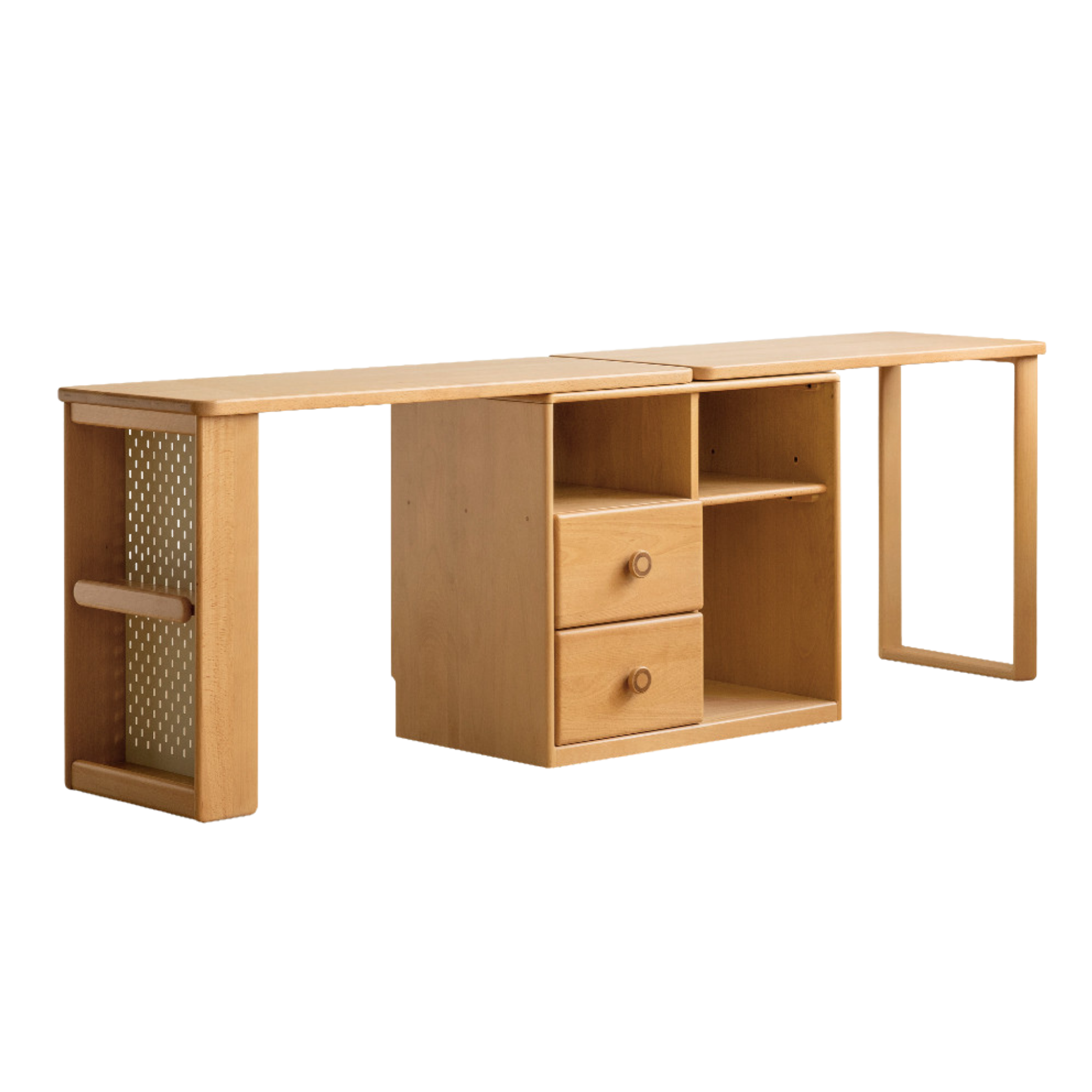 Beech Solid Wood Telescopic Student Writing Desk