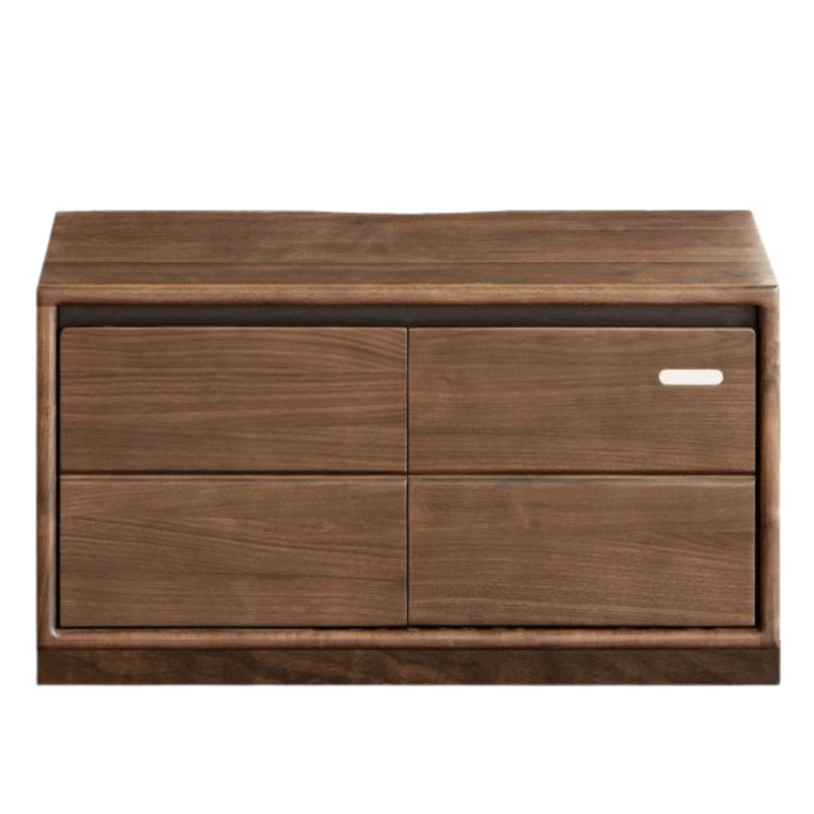 Black Walnut Solid Wood TV Cabinet with Modular Combination and Light Luxury Style