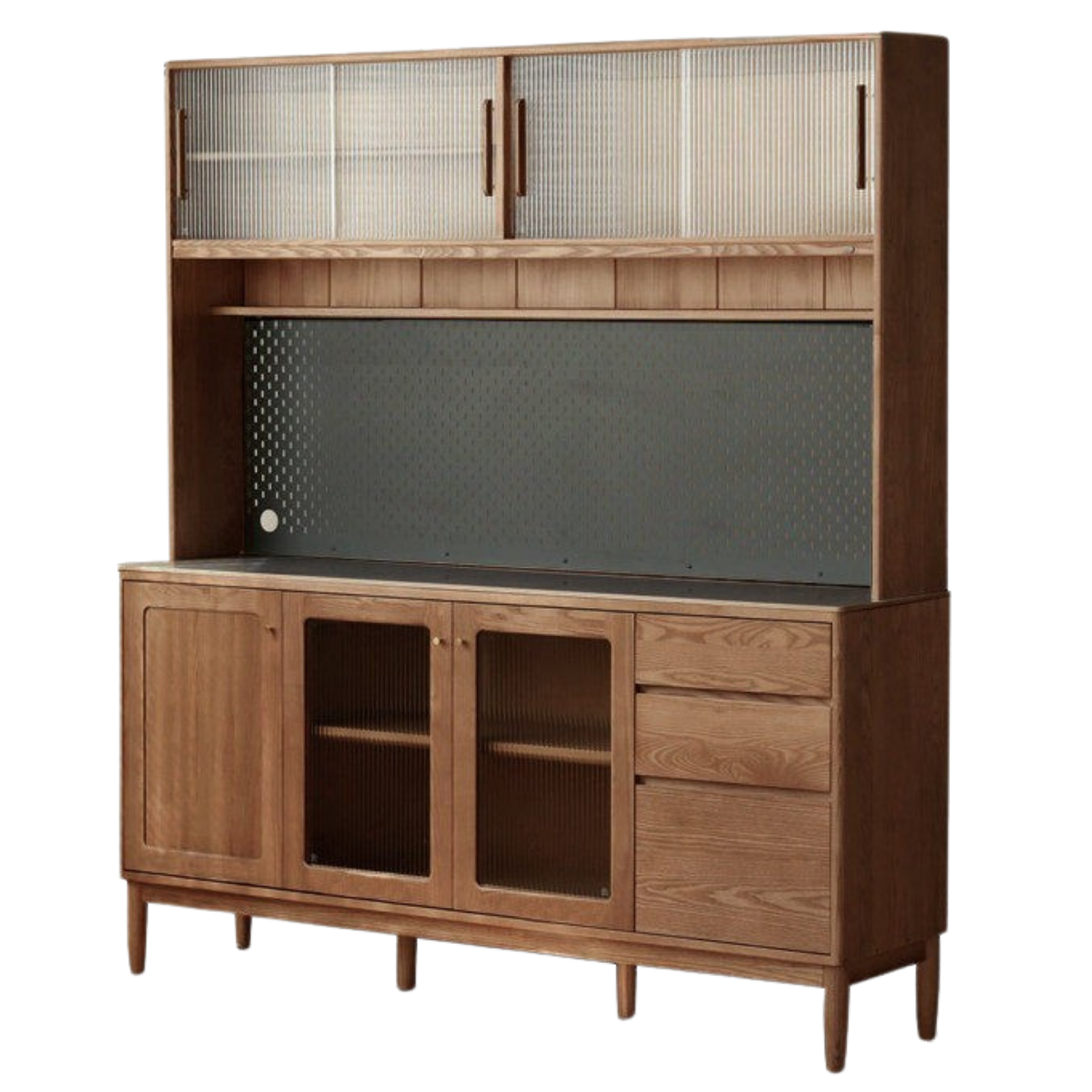 Ash Solid Wood Rock Board Dining Sideboard