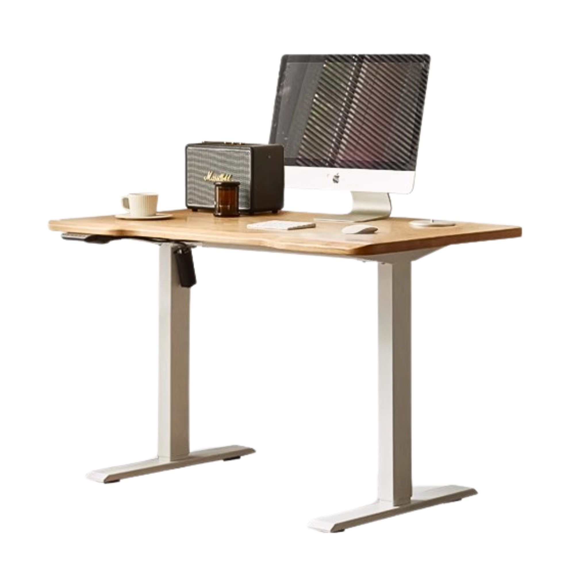 Cherry, Ash, Black Walnut Solid Wood Electric Lift Standing Desk