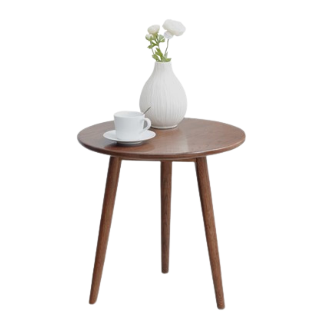 Oak Solid Wood Round Tea Table-