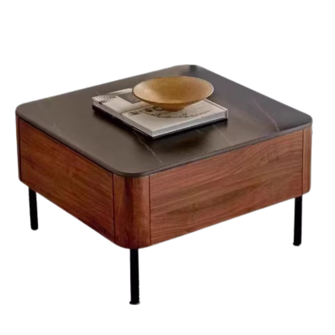 Black Walnut Solid wood slate coffee table-