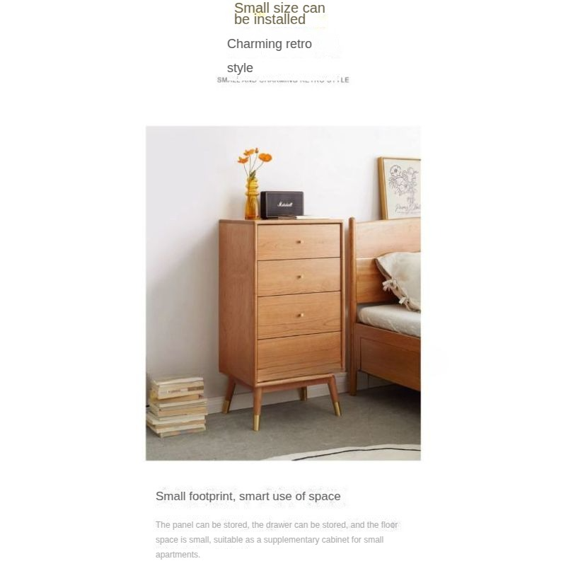 Cherry Solid Wood Modern Light Luxury Chest of Drawers