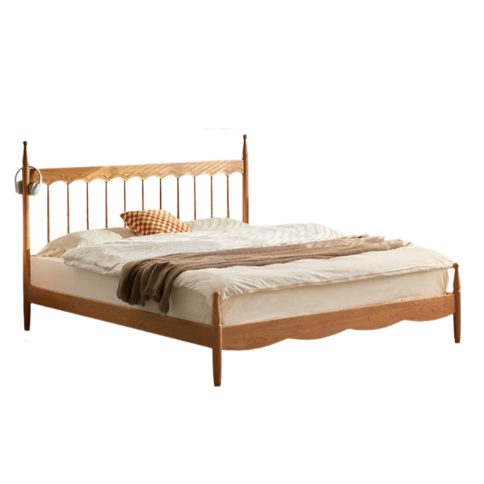 Cherry Solid Wood Modern French Retro Bed