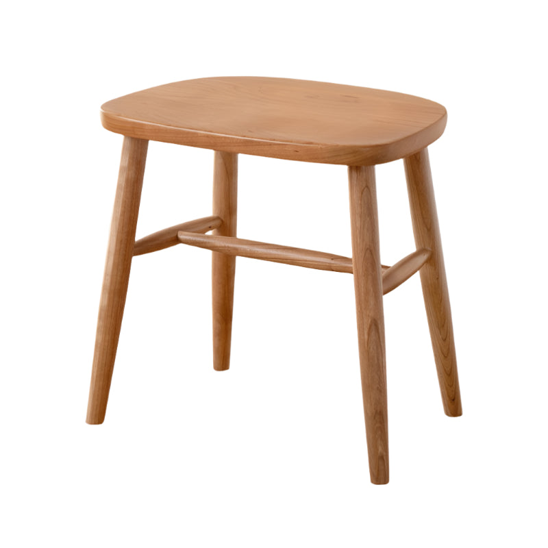 Cherry Solid Wood Retro Makeup Stool