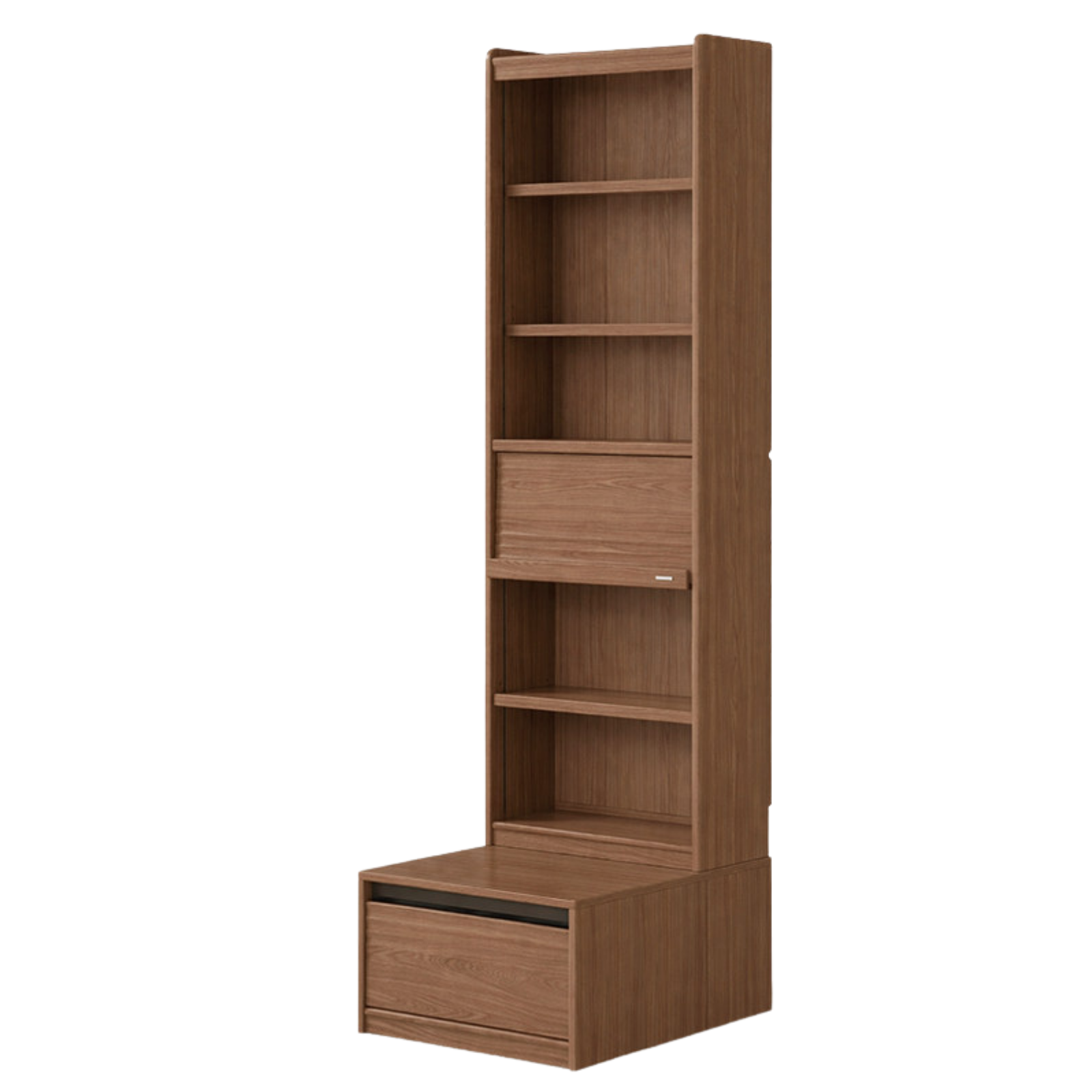 Black Walnut, Sandalwood, Oak, Ash Solid Wood Combination Bookcase with Floor Display and Luxury Storage