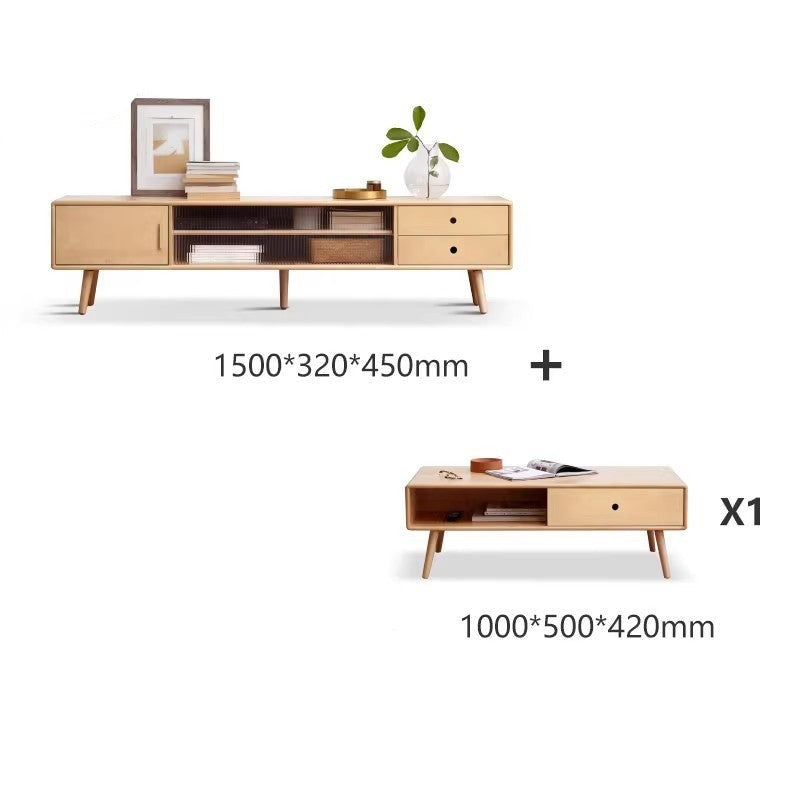 Beech solid wood coffee table Nordic simple "