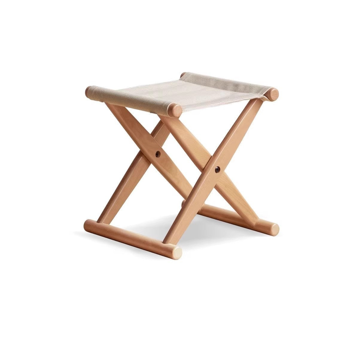 Beech solid wood outdoor portable folding stool
