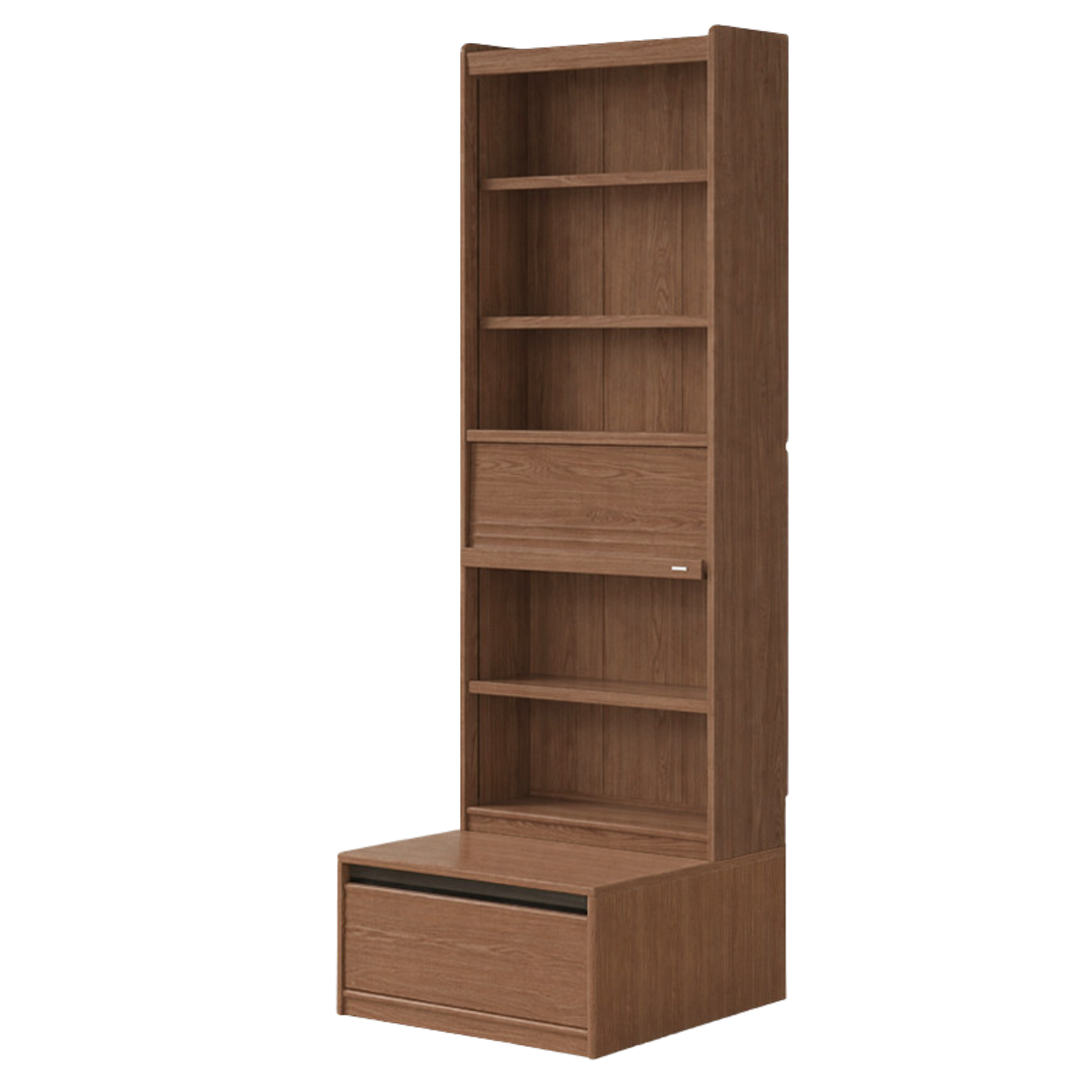 Black Walnut, Sandalwood, Oak, Ash Solid Wood Combination Bookcase with Floor Display and Luxury Storage
