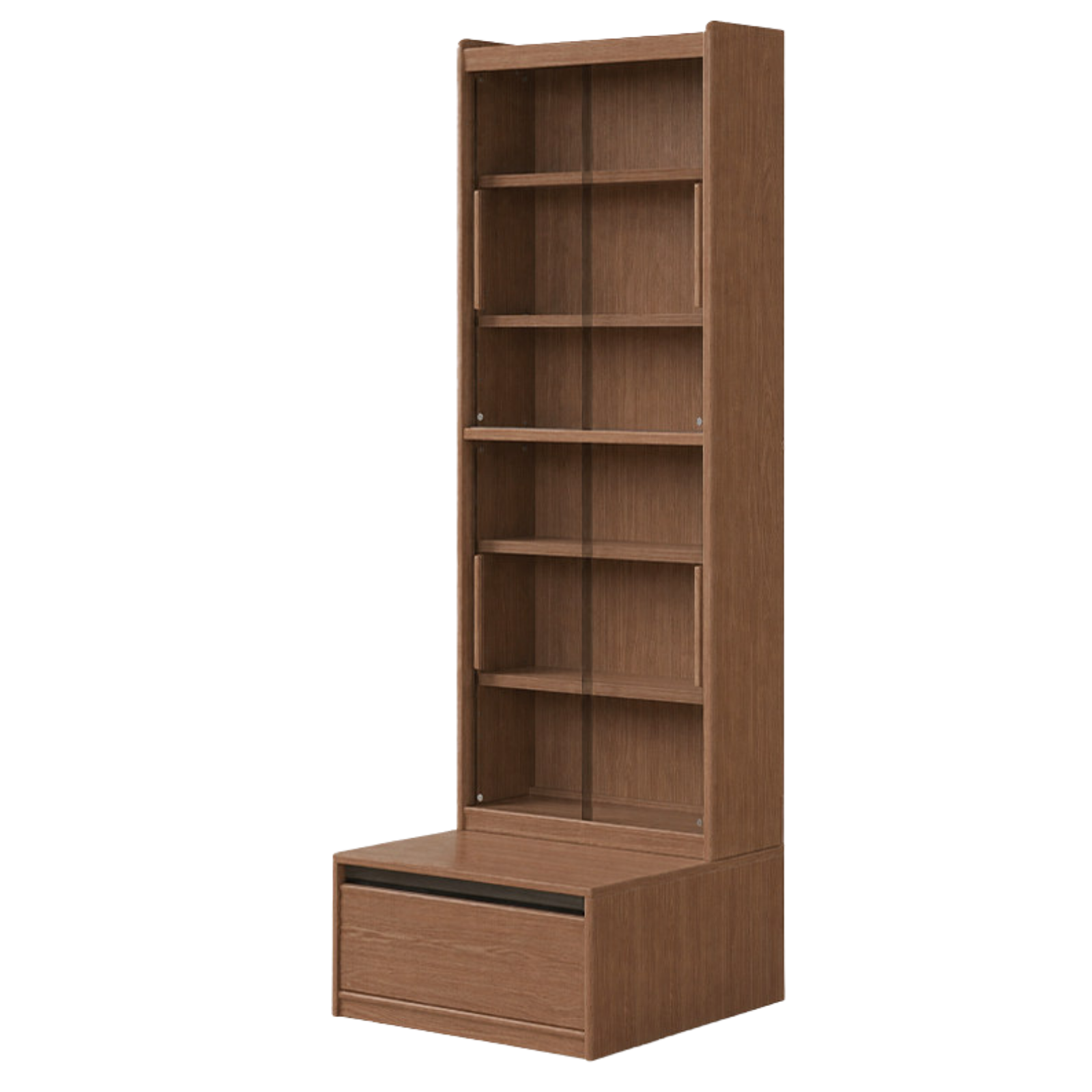 Black Walnut, Sandalwood, Oak, Ash Solid Wood Combination Bookcase with Floor Display and Luxury Storage