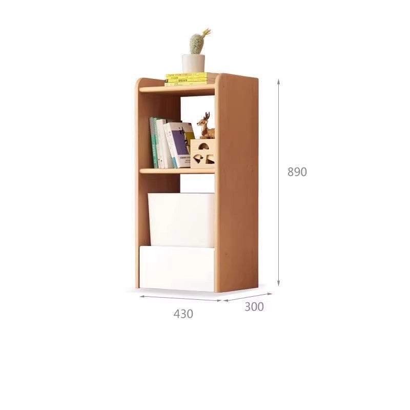 Beech solid wood children's bookcase storage cabinet -