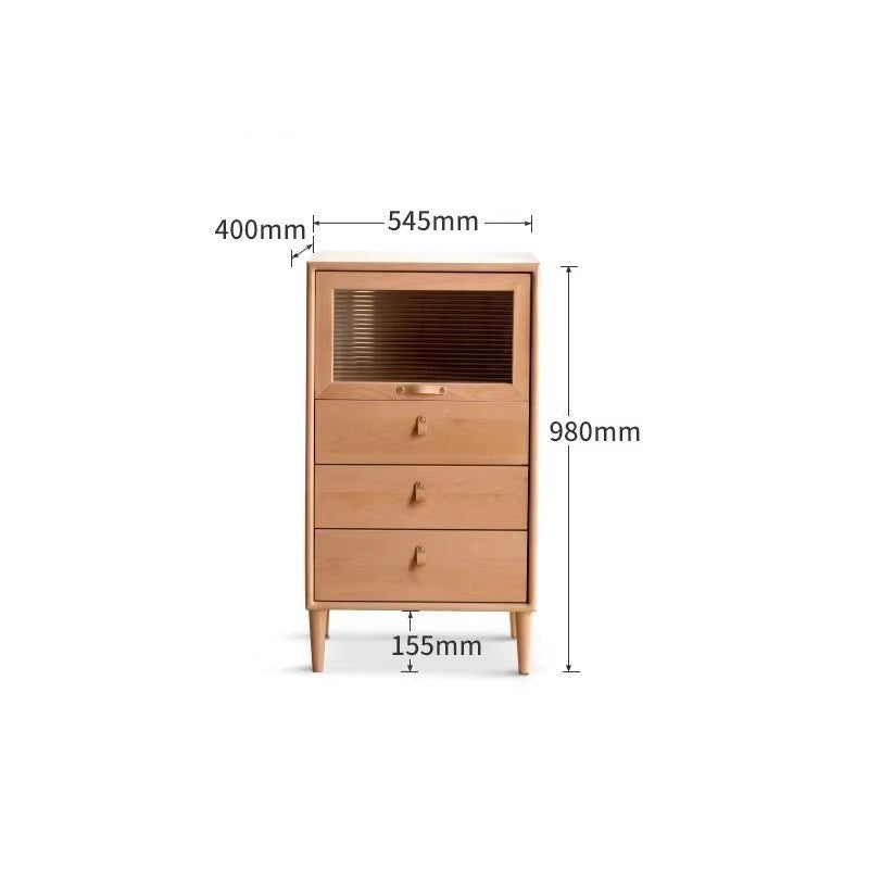 European beech chest of drawers combination