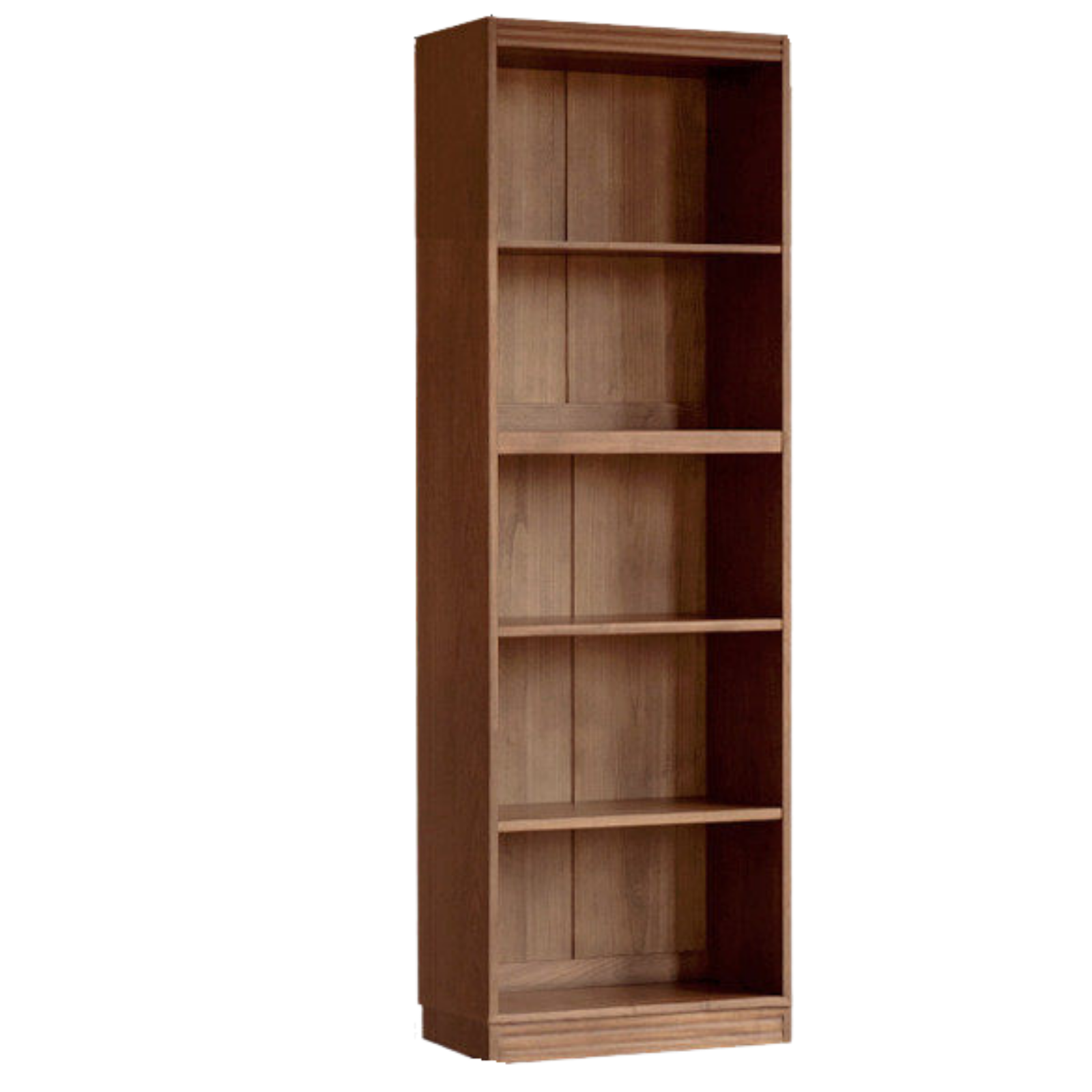 Solid Longan Hardwood, Ash Solid Wood Bookcase with Floor-to-Deck and Wall-Mounted Display Cabinet