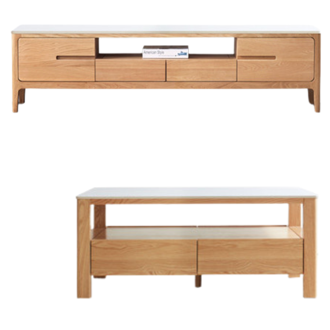 Oak Solid Wood TV Stand: