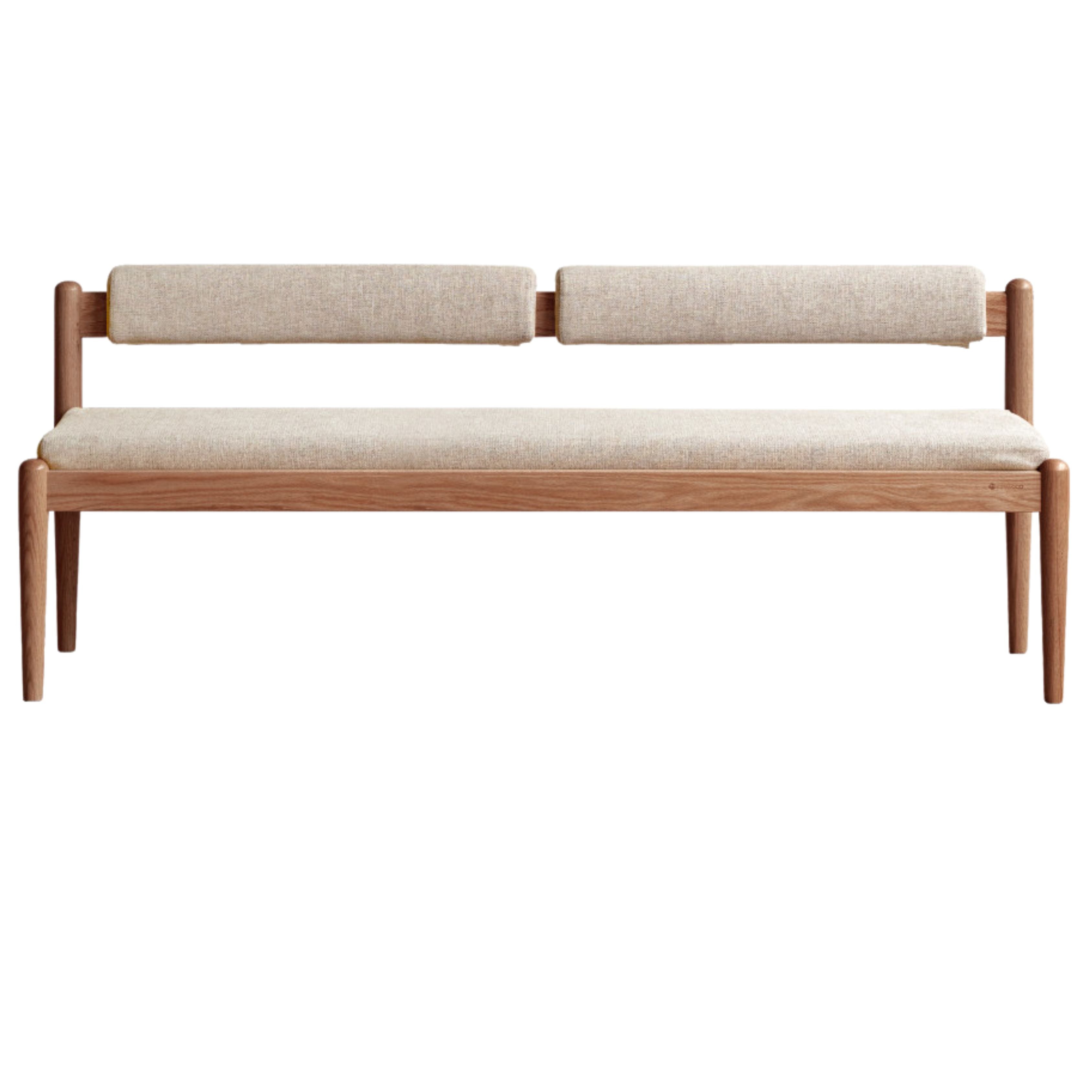 Black Walnut, Oak Solid Wood Long Bench