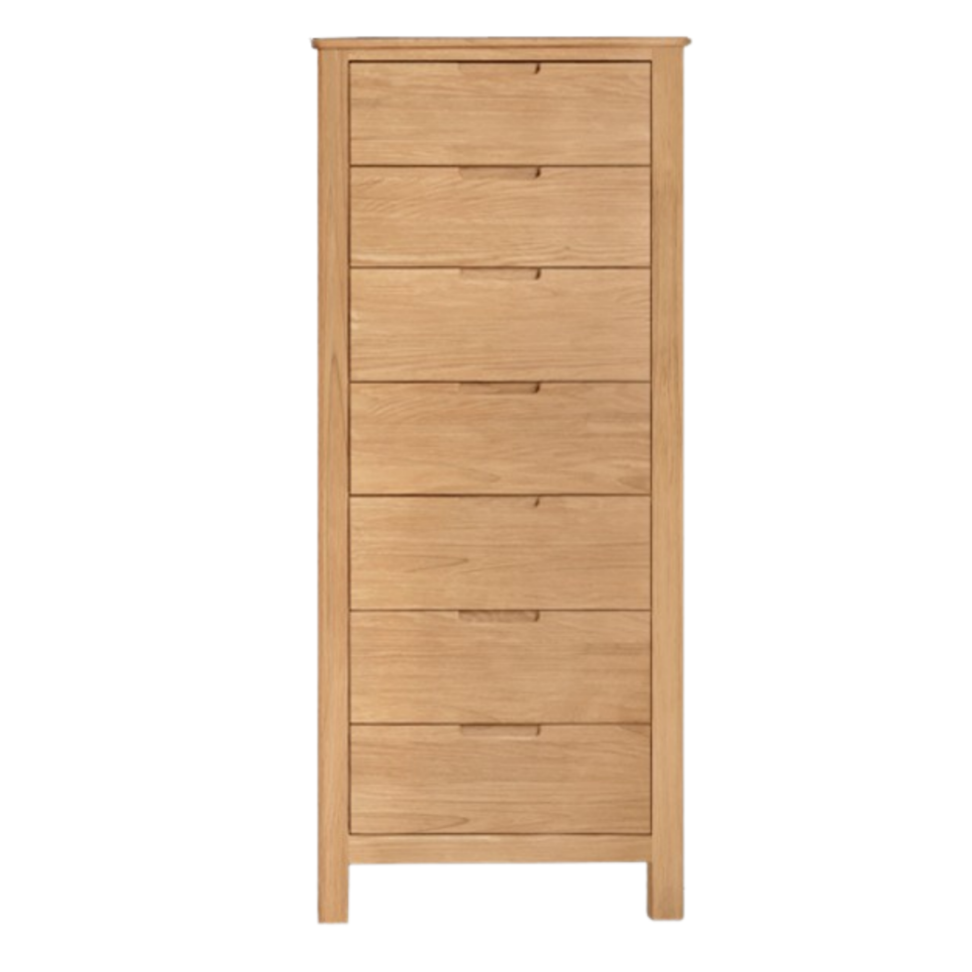 Oak Solid Wood, Solid Rubberwood Nordic Chest of Drawers