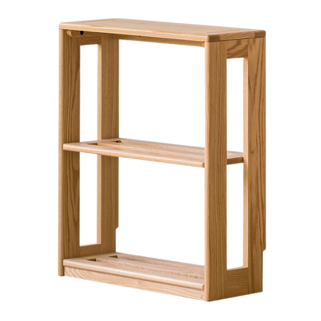 Beech, Oak solid wood Floor-to-ceiling bookshelf, toy storage