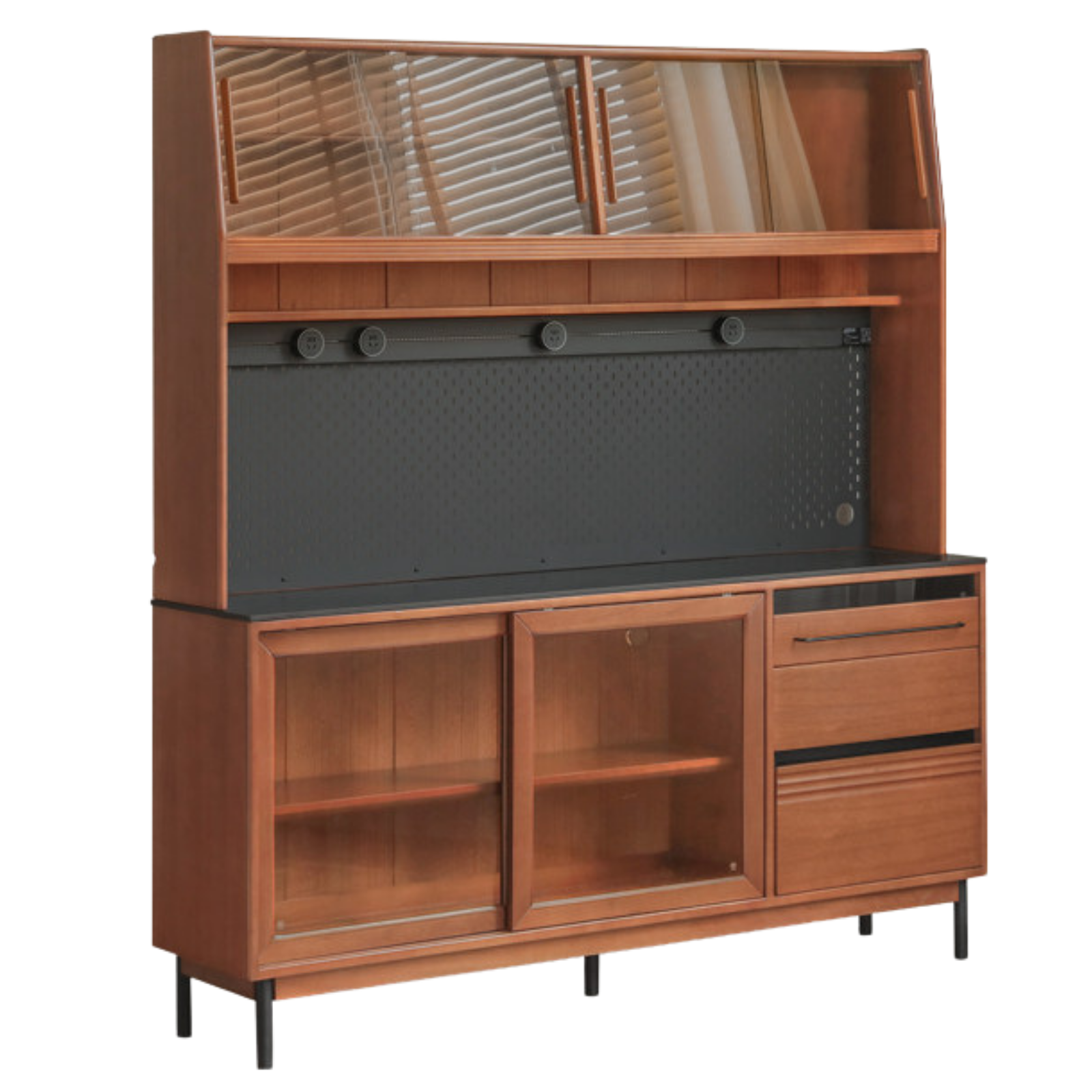 Poplar, Birch  Solid Wood Antique Style Dining Cabinet