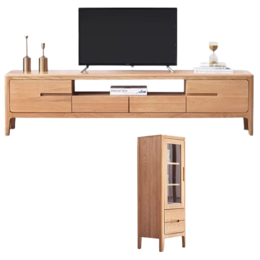 Oak Solid Wood TV Stand: