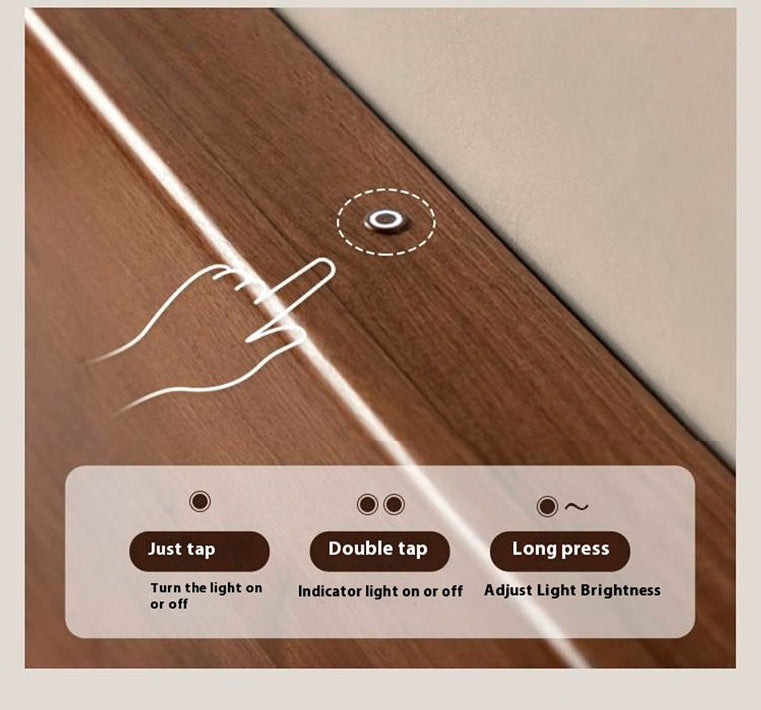 Black Walnut Solid Wood Italian Light Luxury Luminous Bed