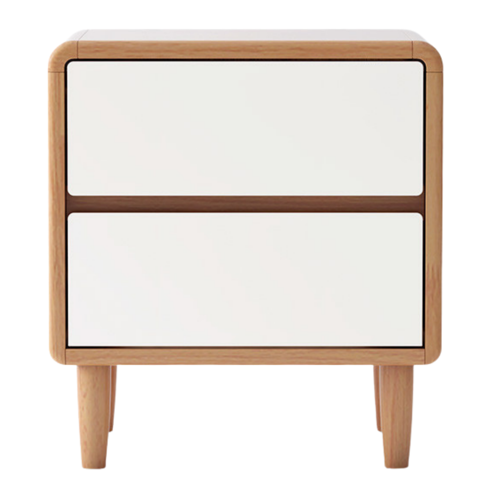 Oak Solid Wood, Solid RubberWood Nightstand