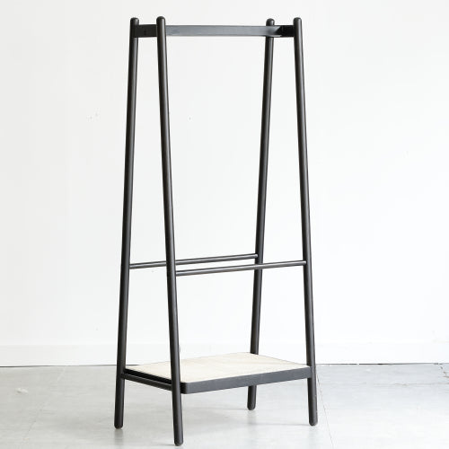 Oak Solid Wood black Сlothes Hanger Rack