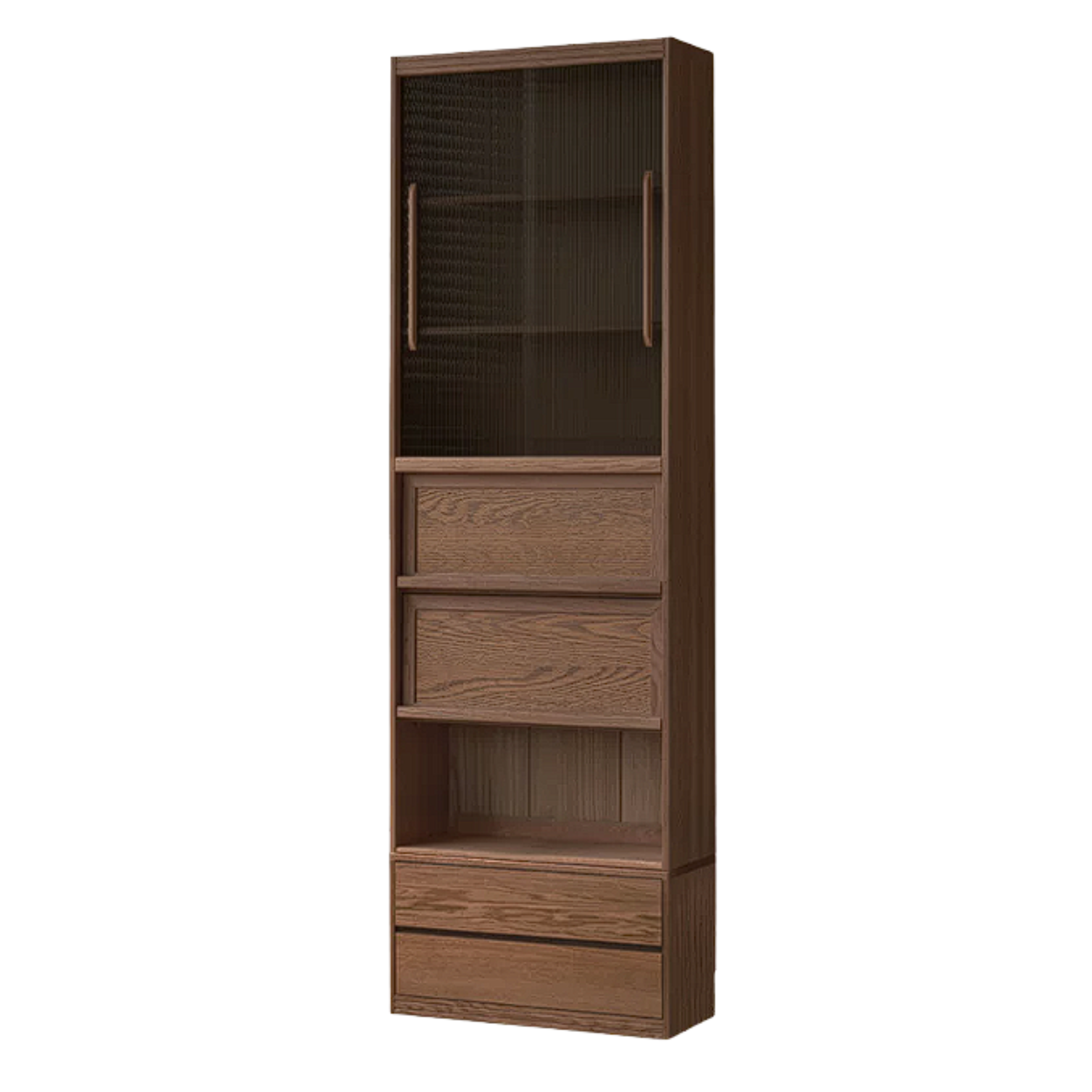 Sandalwood, Oak, Ash Solid Wood Combination Bookcase