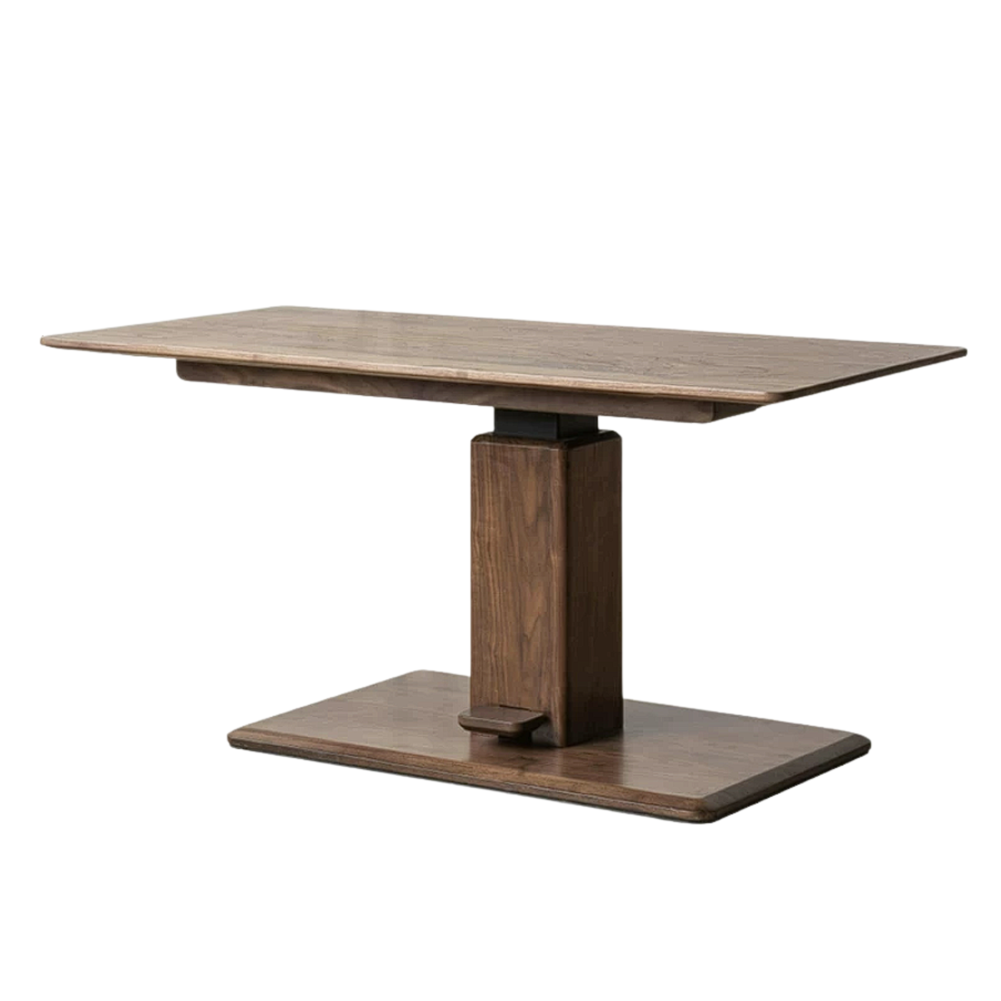 Black Walnut, Oak, Ash, Cherry Wood, Golden Sandalwood Solid Wood Adjustable Height Coffee Table