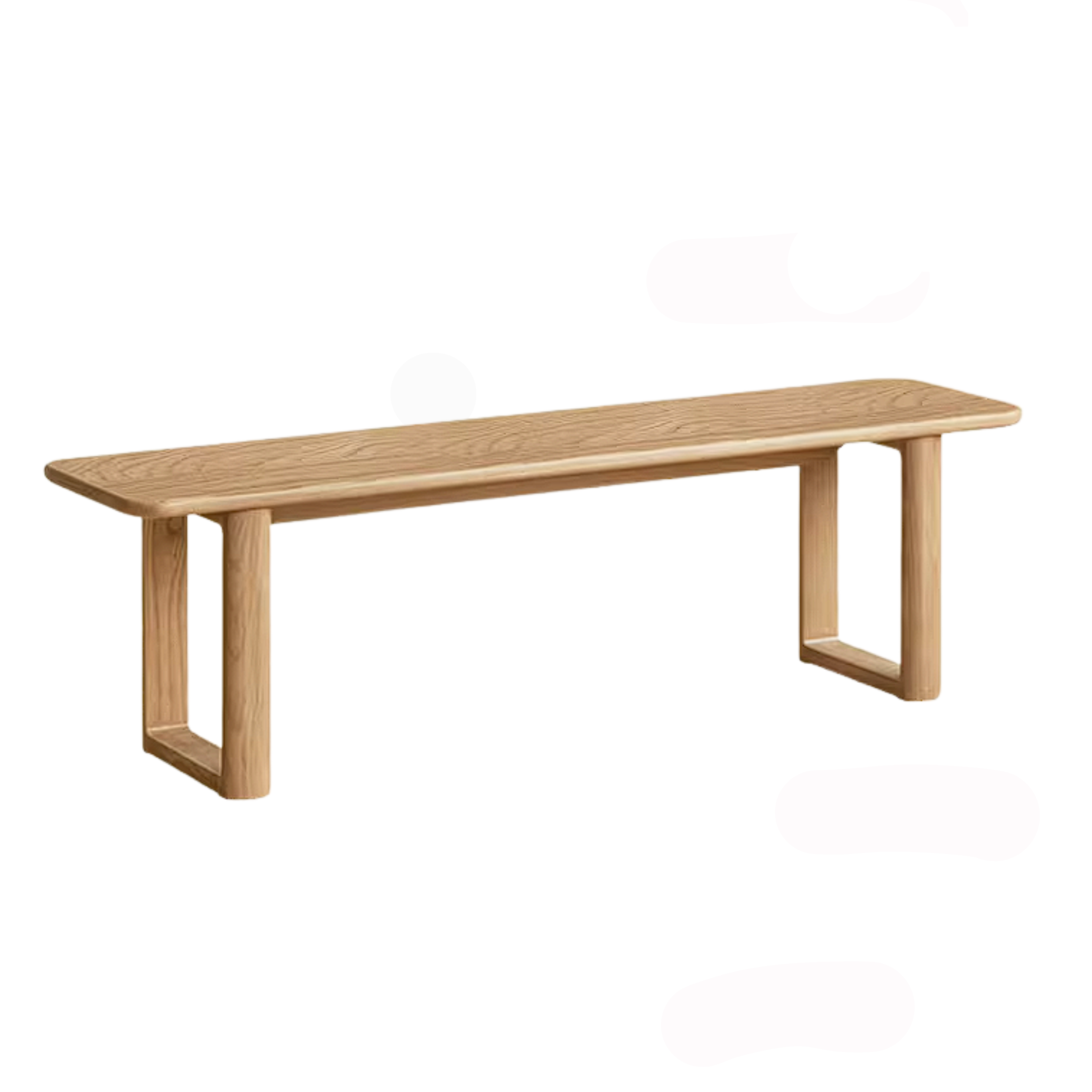 Oak, Ash Solid Wood Long Bench with Modern Minimalist Design