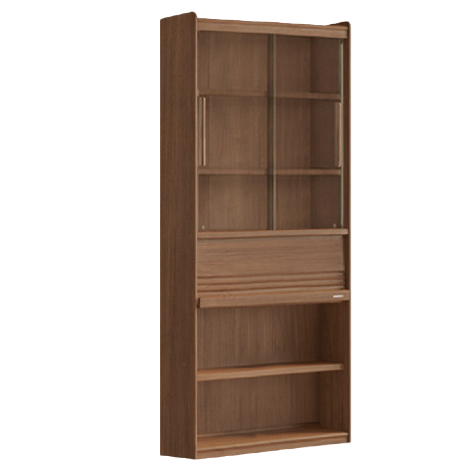 Black Walnut, Sandalwood, Oak, Ash Solid Wood Combination Bookcase with Floor Display and Luxury Storage