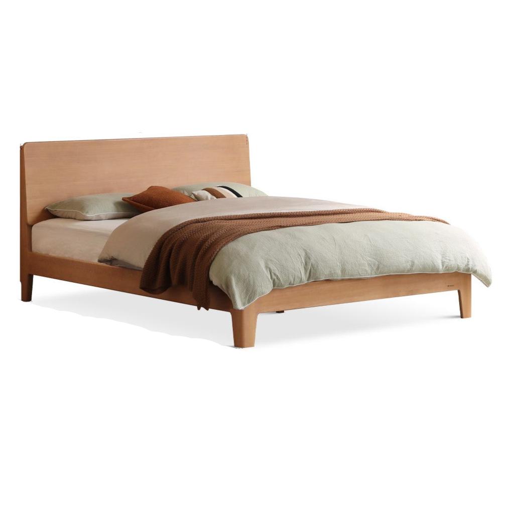 Poplar Solid Wood Modern Large headboard Bed